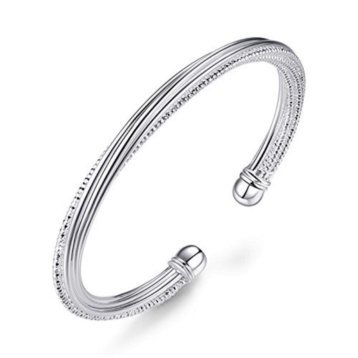 MYKI Shinny Sterling Silver Bracelet Kada for Women 1