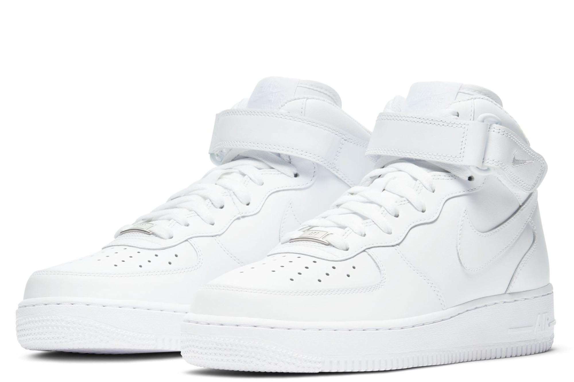 Nike Women's Air Force 1 '07 Mid Shoes (White White White 100, us_Footwear_Size_System, Adult, Women, Numeric, Medium, Numeric_9_Point_5) 2