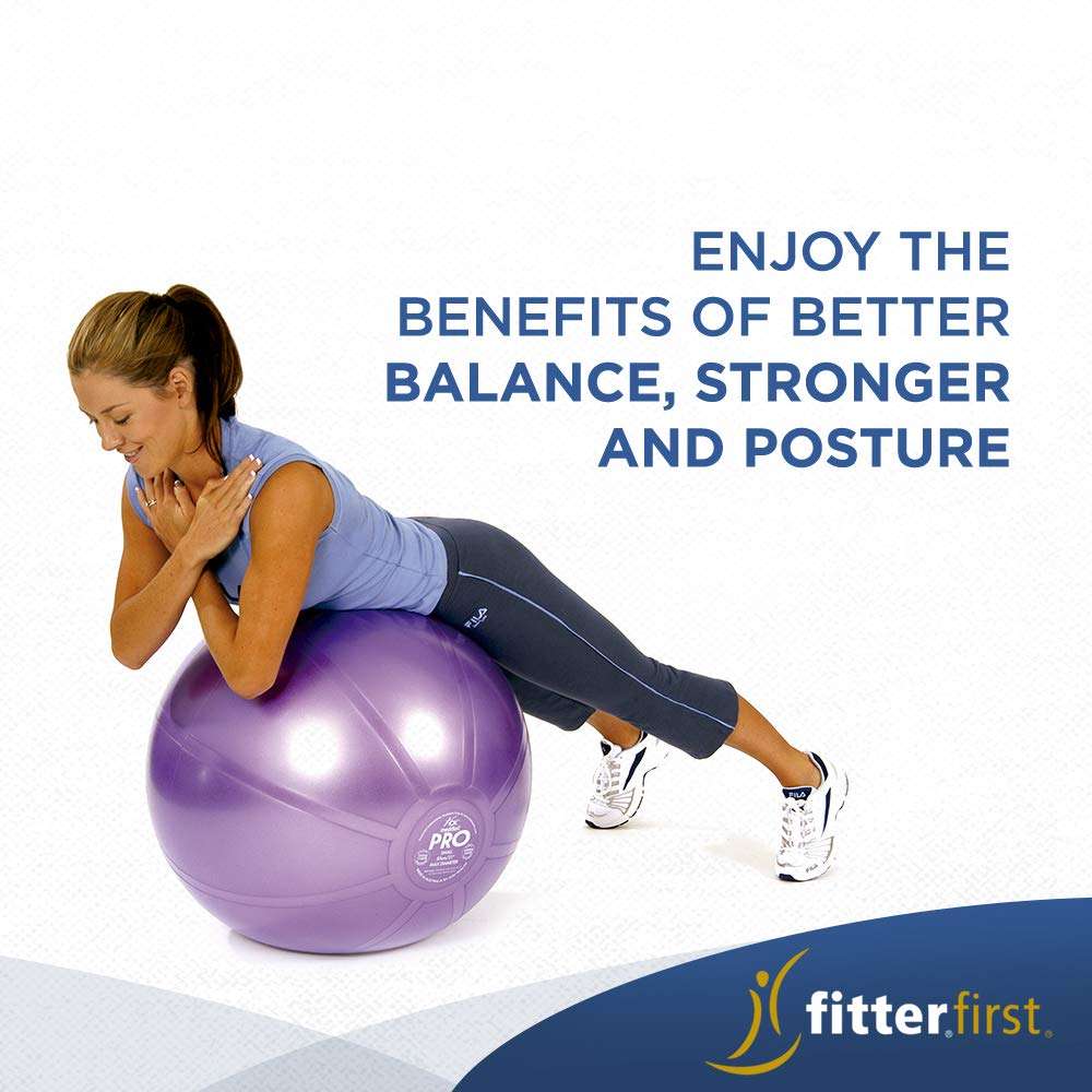 Fitterfirst Duraball Pro Exercise Ball - 75 Centimeter - Blue 5