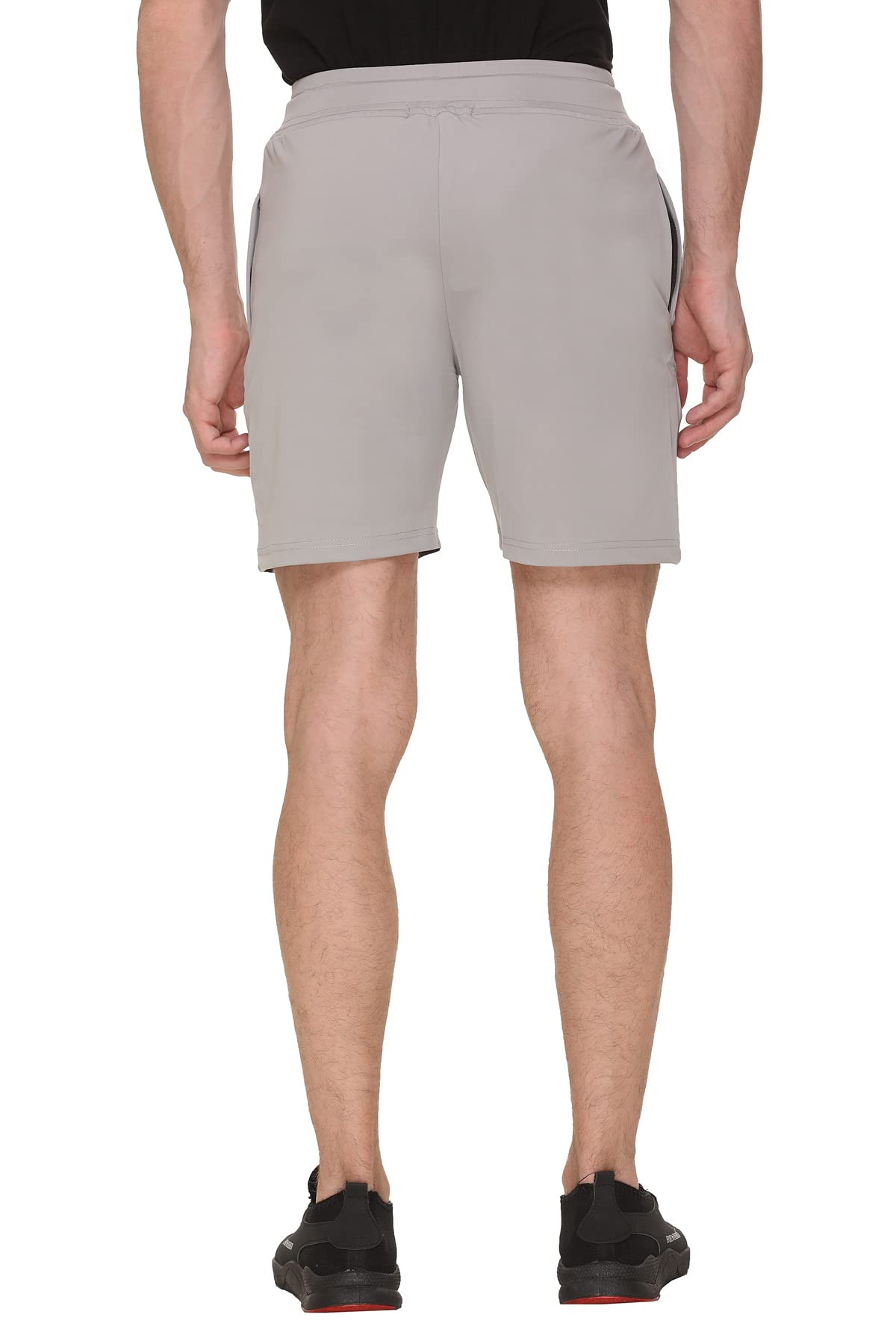 Leebonee Men's Sports Dri Fit Shorts with Four Way Lycra Light Grey 5