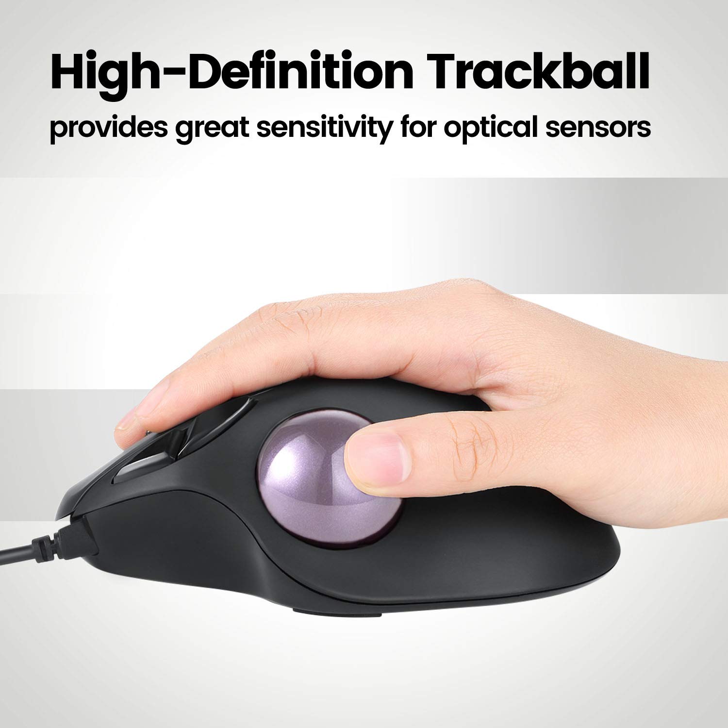 Perixx PERIPRO-303 GLV Small Trackball, 1.34 Inches Replacement Ball for PERIMICE and M570, Glossy Lavender 5
