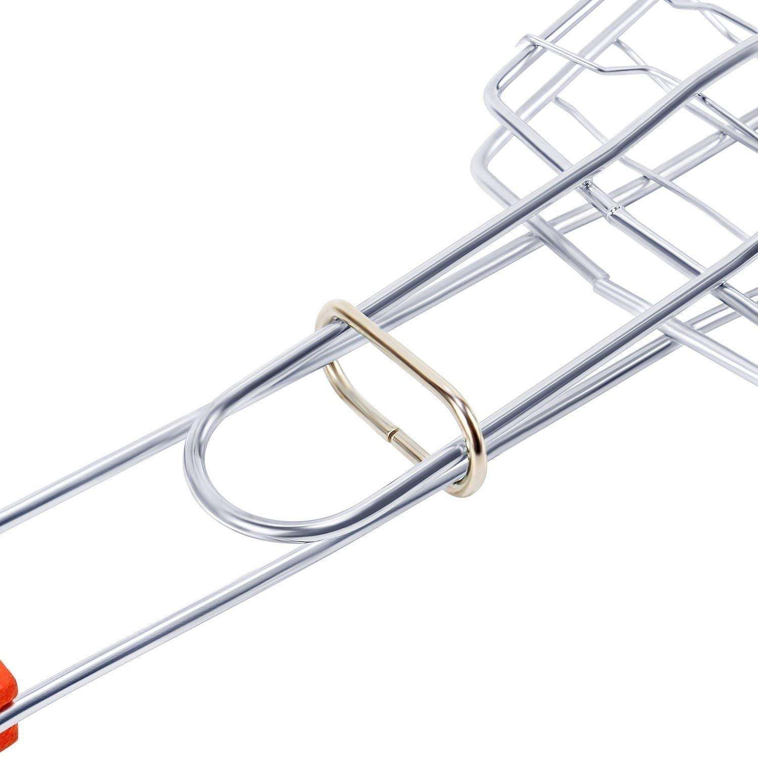 Sukhnidhi Stainless Steel BBQ Fish Grill Barbecue Net Basket. 6