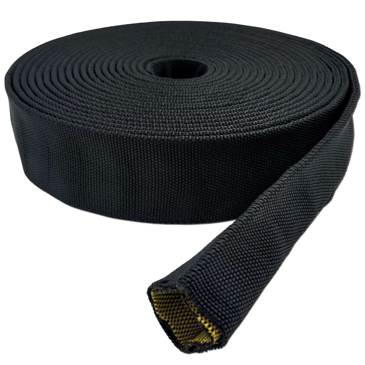 0.5 in. x 100 ft. Burst Protection Multifilament Nylon Braided Sleeving - Black 1