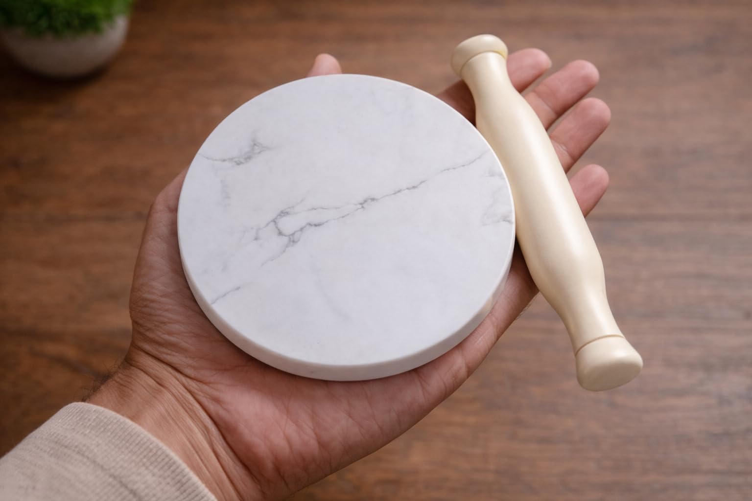 Style Shopping Plywood Wood Small Size Chakla Belan and Rolling Pin for Kids - 6 Inch 4