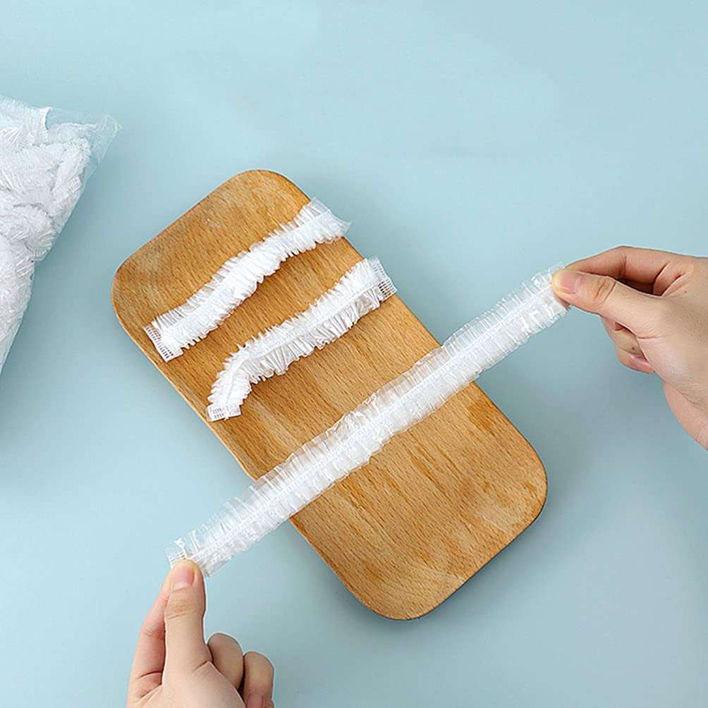 UPKOCH 200pcs Reusable Elastic Stretch Bowl Covers with Stretch Food Storage Covers Elastic Dish Plate Wrap Bowl Covers for Leftover and Meal Prep 5