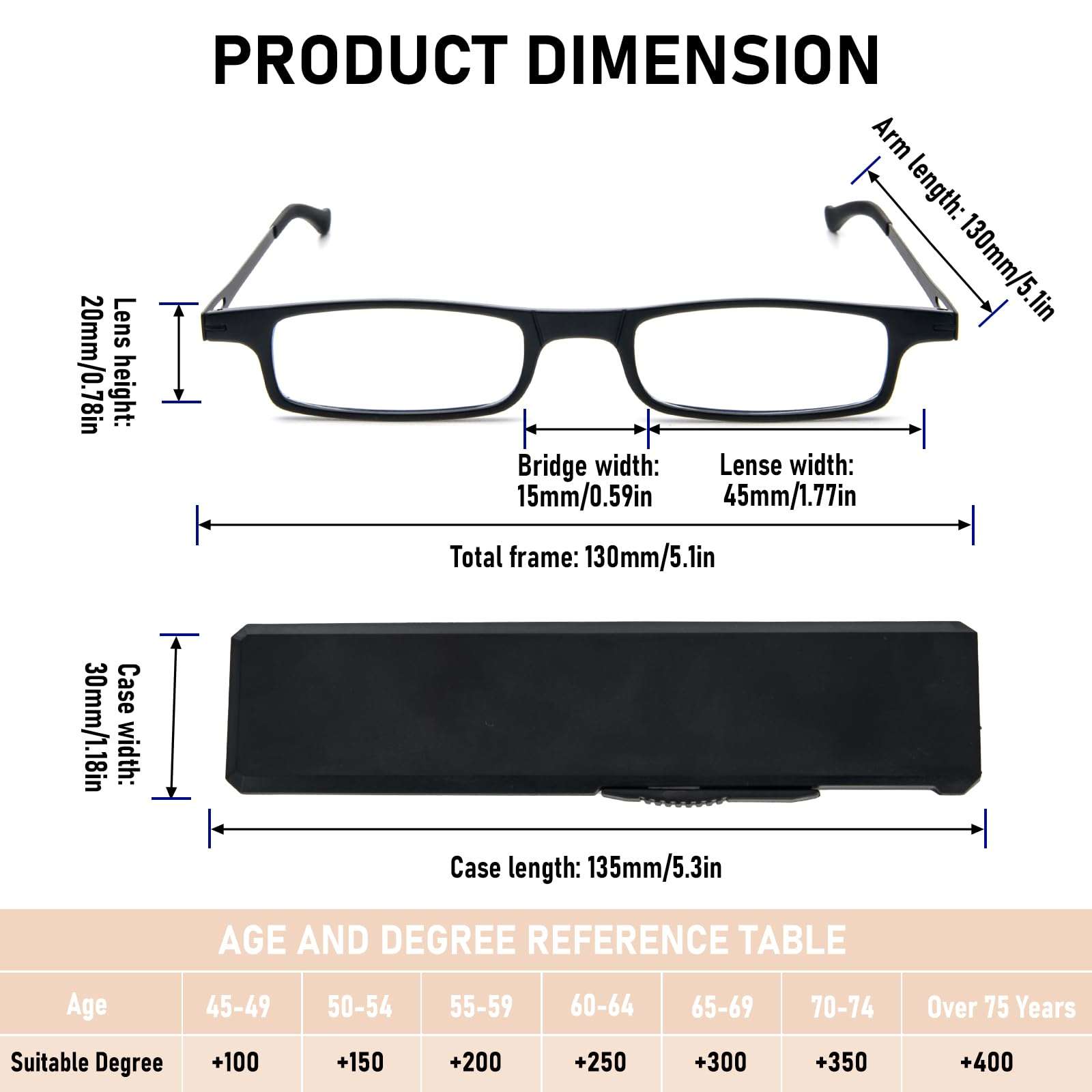 REAVEE Folding Reading Glasses for Men Women Ultra Thin Blue Light Blocking Anti UV/Eyestrain Computer TR90 Slim Foldable Portable Readers with Compact Flat Case, Black +1.0 3