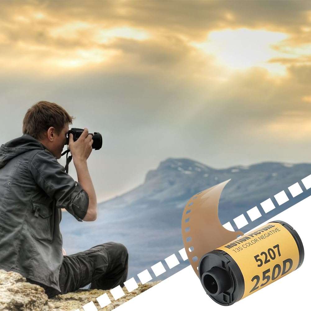 35mm Color Print Film, Wide Exposure ECN 2 Roll Professional Process Camera Photo Disposable Accessories High Resolution Vintage Photography for 135 Camera Outdoor Indoor 3