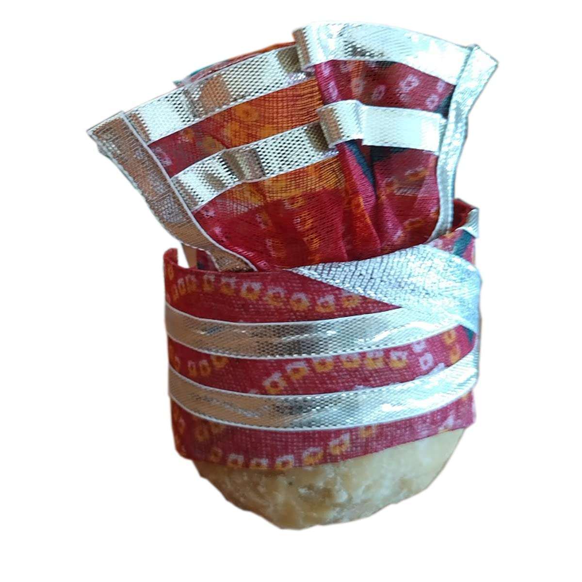 The Bath Stories Small Hand Made Pagdi (Turban) (Size – Length 7 Cms. Height 5 Cms) Only for Decorat Jaggery (Gud) | Laddu | Shaugun Given with Wedding Card Small Gifts for Wedding (Pack of 12) 6