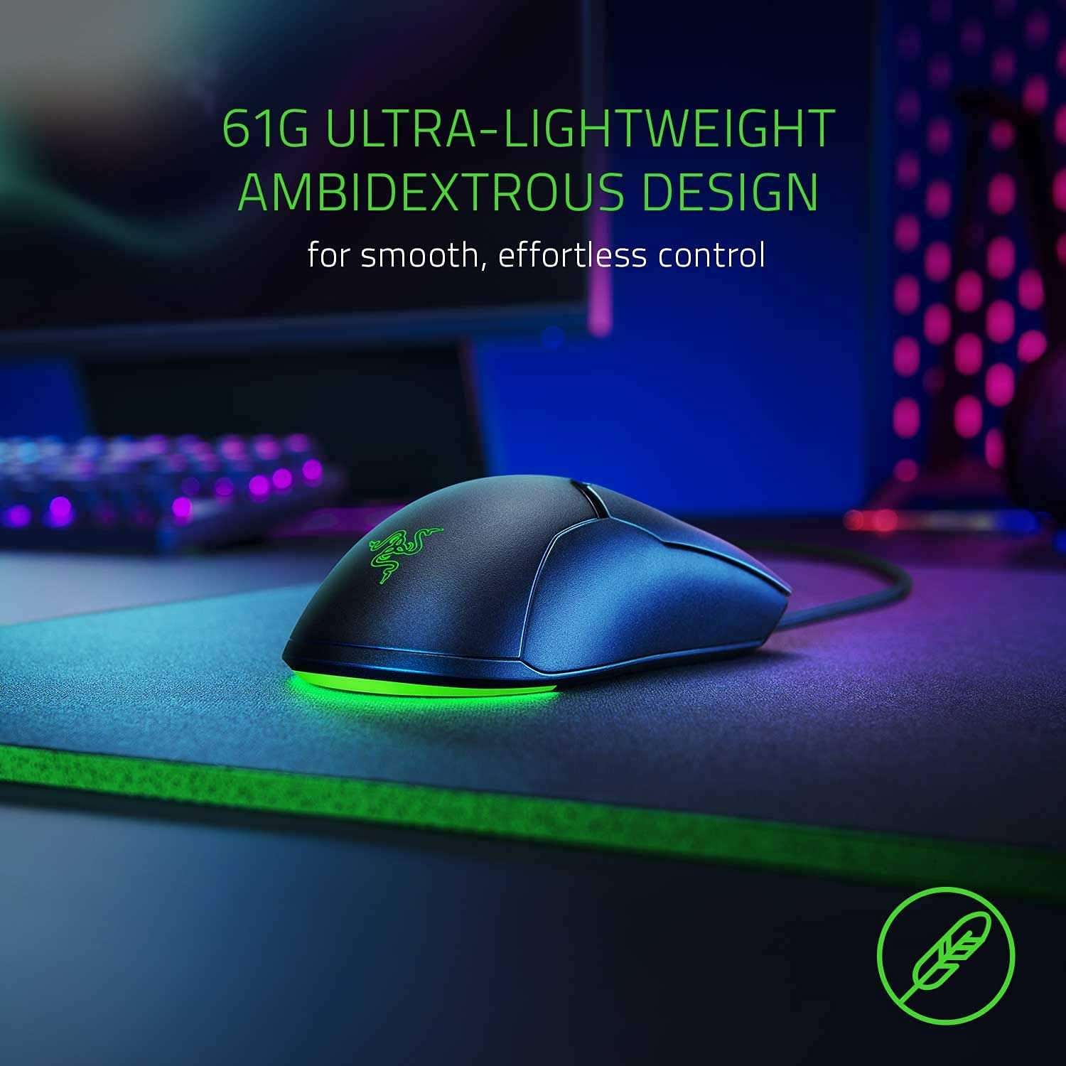Razer Viper Mini Ultralight Gaming Mouse- Classic Black | Fastest Gaming Switches - 8500 DPI Optical Sensor - Chroma RGB Underglow Lighting - 6 Programmable Buttons - Drag-Free Cord - RZ01-03250100-R3M1 2