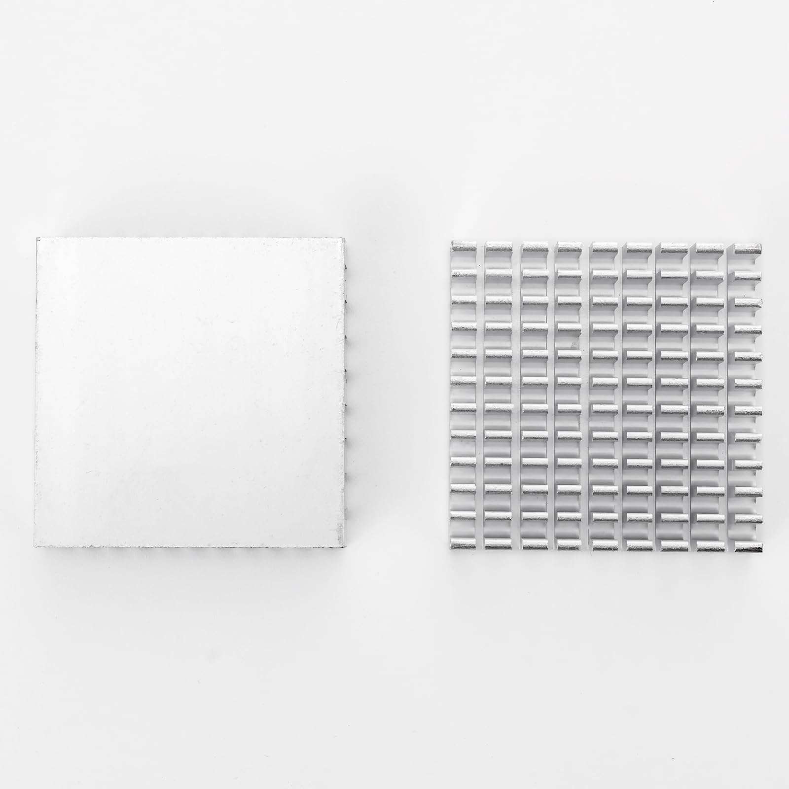 10 PCS Aluminum Chipset Heatsink Radiator Heat Sink Cooling Fin Silver for CPU LED Power Active Component 45 x 45 x 10mm 6