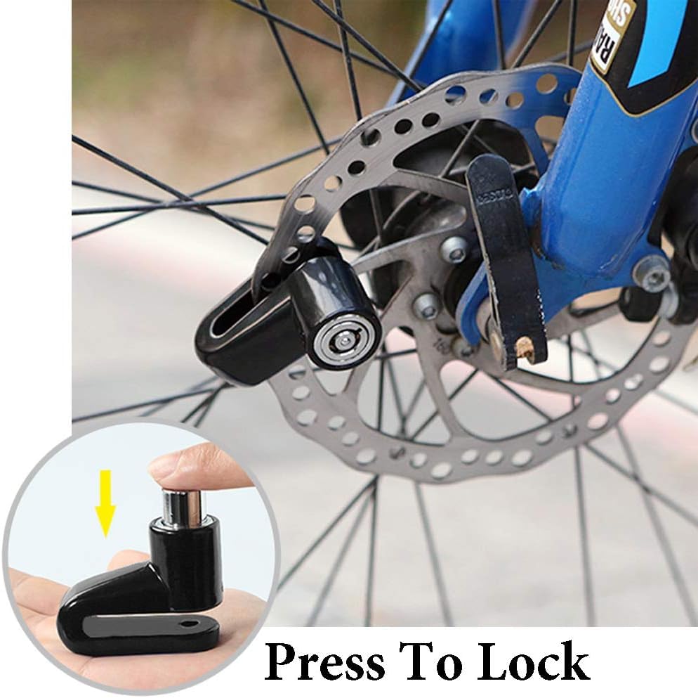AUTO PEARL Heavy Duty Disc Brake Lock Anti Theft Stainless Steel 7mm Pin Brake Wheel Locking Security Lock Compatible with Duke 200 (Black) 5