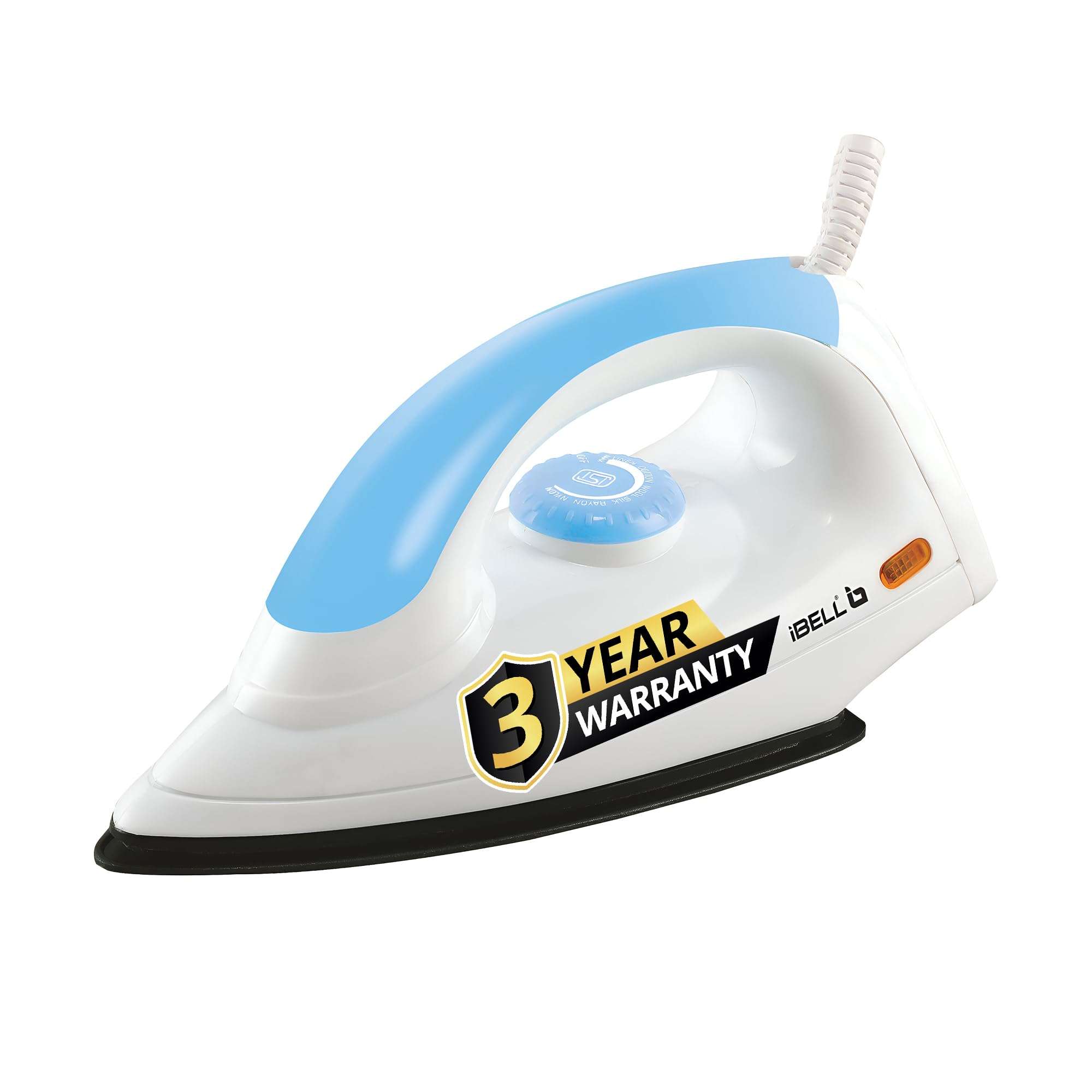 IBELL MAGIC 1000 Watts Dry Iron for Clothes with 3 Years Warranty, Non-Stick Soleplate, Adjustable Temperature Control, Shock Proof Body, Pilot Lamp Indicator, Compact and Lightweight Design 1