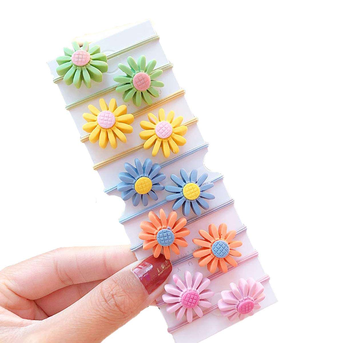 60Pcs/30Pair Baby Girls Elastic Hair Ties,Soft Rubber Bands Hair Bands Holders Pigtails Hair Accessories for Girls Infants Toddlers Kids 6