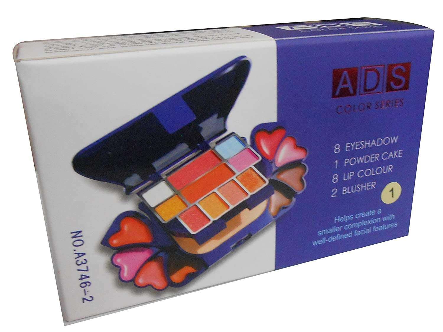 ADS Color Series Makeup Kit (8 Eyeshadow, 1 Power Cake, 8 Lip Color, 2 Blusher) 3
