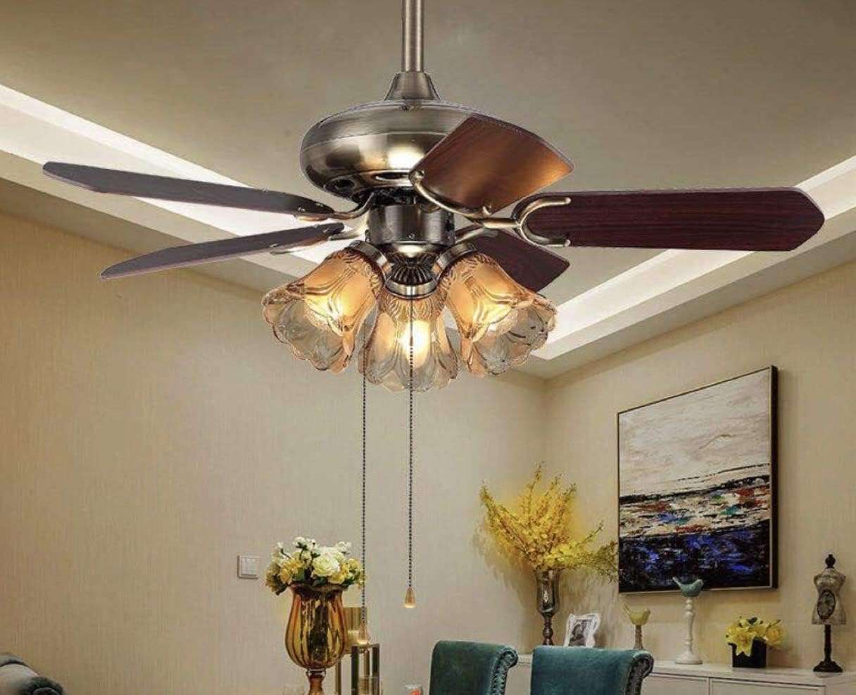 Hans Lighting Breeza Twilight 48-Inch Ceiling Fan with Night Light - 5 Wood Blades 3