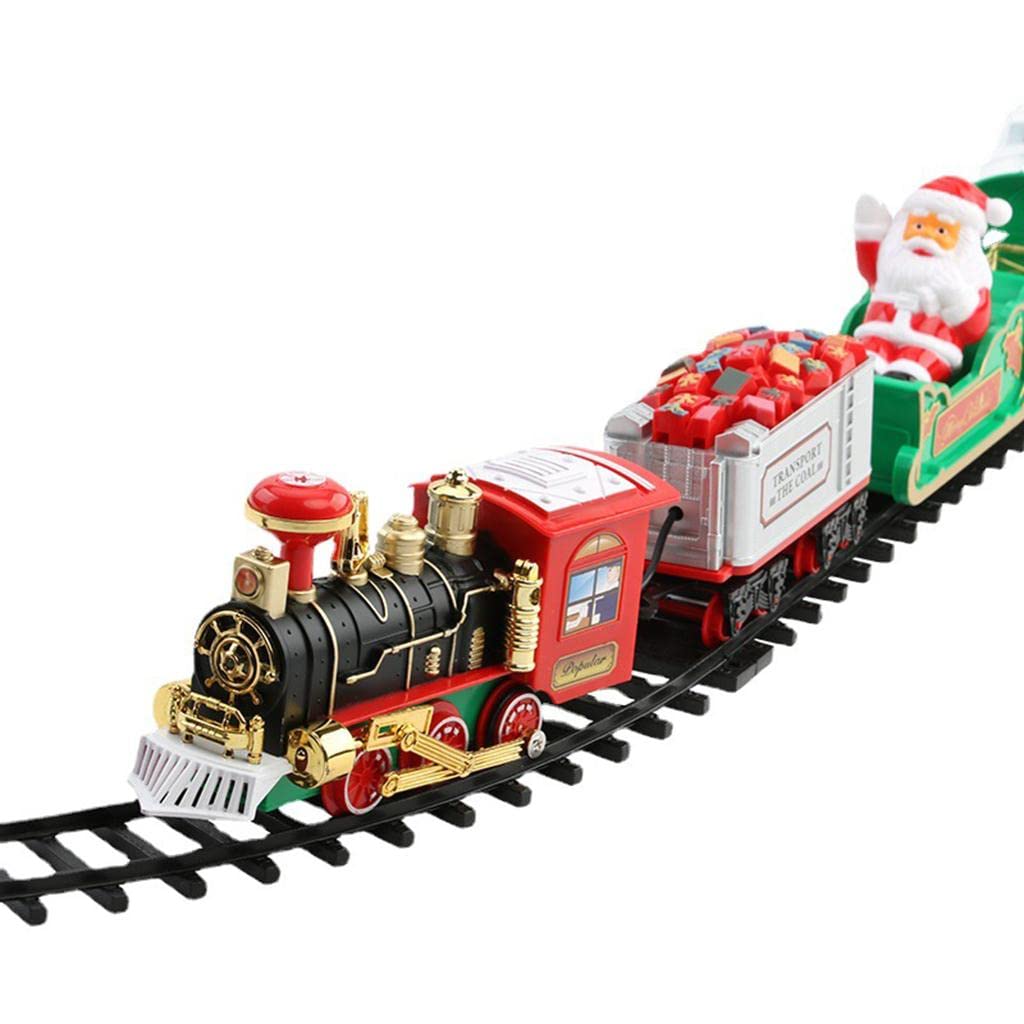 CALANDIS Christmas Train Set Track Musical Sound Lights Around Tree Decoration 5