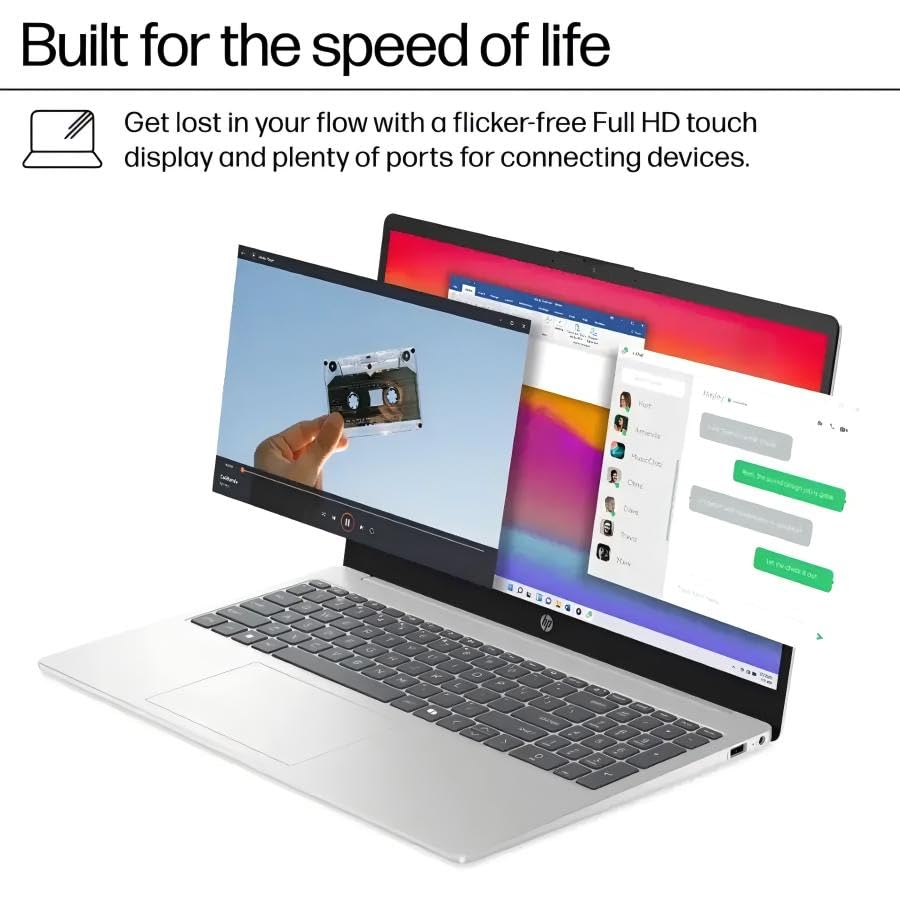 HP 15.6" FHD Touchscreen Business Laptop, 13th Gen Intel 10-Core i7-1355U, 64 GB RAM, 2 TB SSD, Intel Iris Xe Graphics, Wi-Fi 6, Long Battery Life, Copilot AI, HD Camera, Windows 11 Pro, Accessories 6