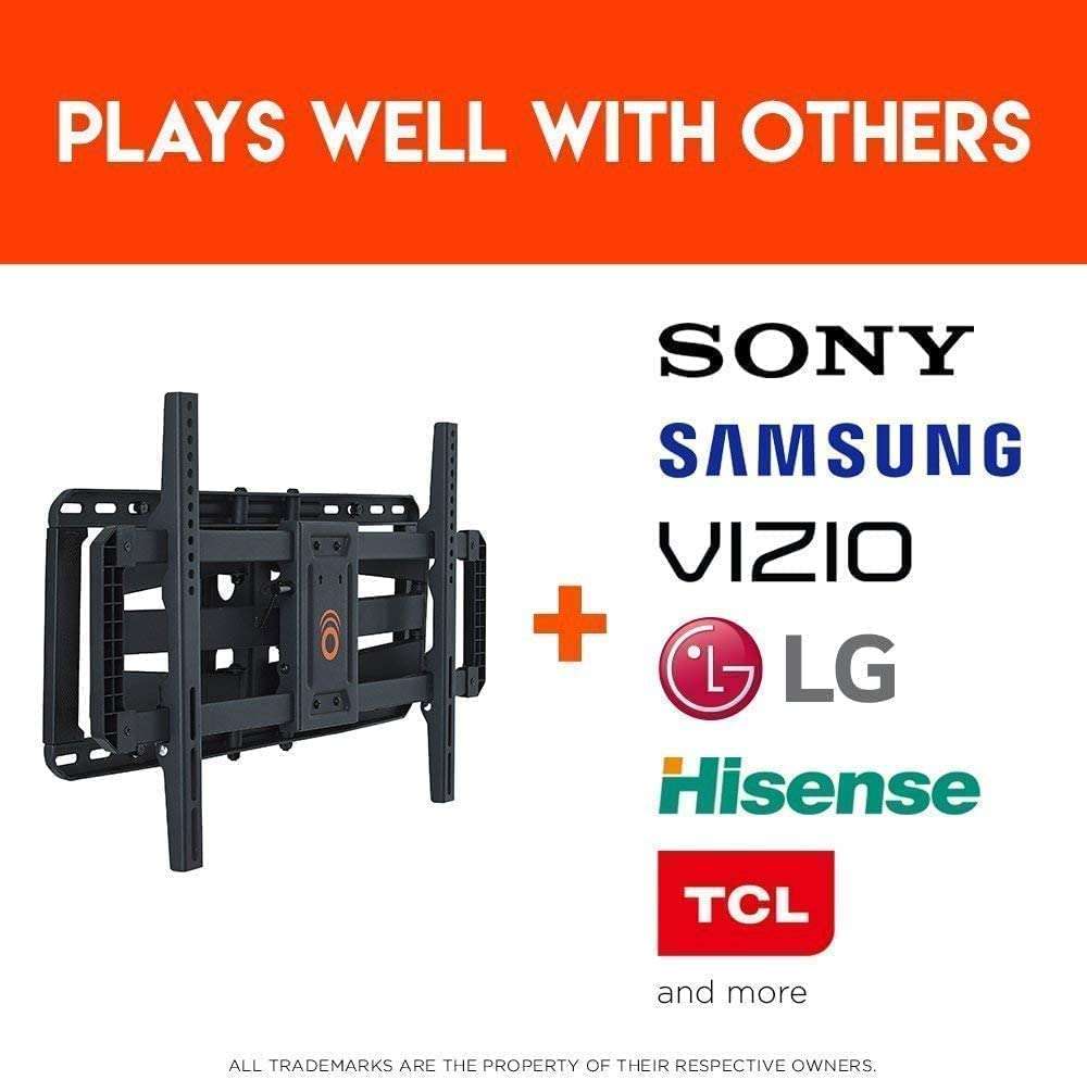 ECHOGEAR TV Wall Mount with Ultra High Speed HDMI 2.1 Cable - Mount TVs Up to 90" & Extend, Swivel, & Tilt Your Screen - 6ft HDMI Cable is Certified to Support Latest HDMI Standard 5