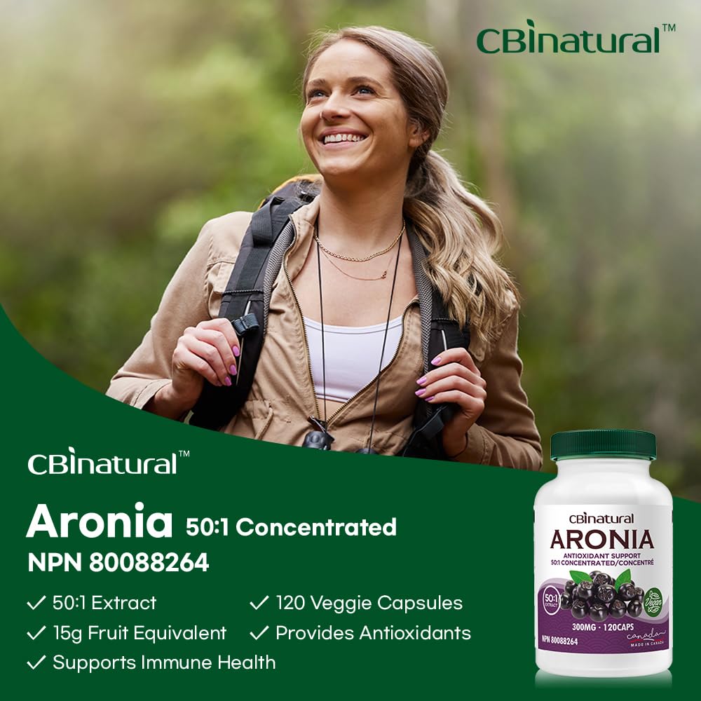 CBI Natural Aronia 50:1 Extract, 15000 mg Strength, 120 Vegan Capsules, 4-Month Supply 6