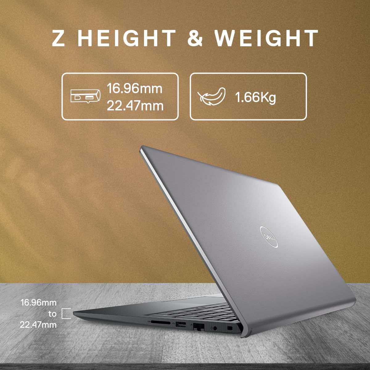 Dell Vostro 3530 Laptop, Intel Core i3-1305U Processor, 8GB, 512GB SSD, 15.6" (39.62cm) FHD WVA AG 120Hz 250 nits, Win 11 + MSO'21, 15 Months McAfee, Black, 1.66kg 5