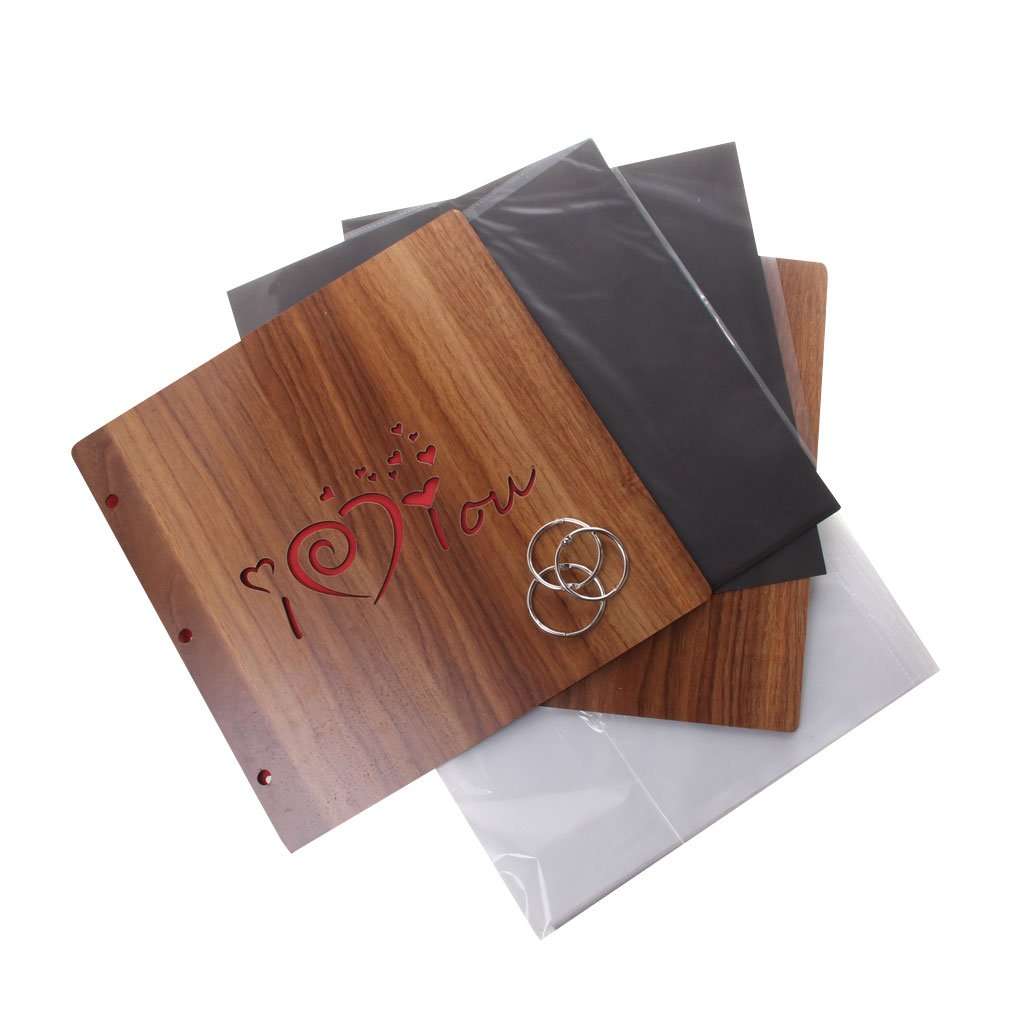 Vintage Photo Album Scrapbook Diary Gifts Memory I LOVE YOU 3