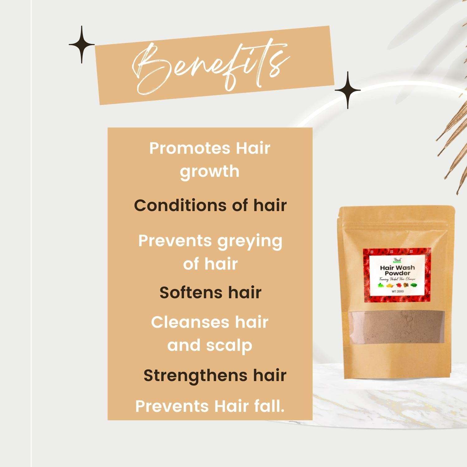 Araah - Herbal Hair Wash Powder Enriched With Natural Ingredients like Shikakai, Curry leaves and Hibiscus For Hair Growth, Healthy & Shining Hair - 200g 6