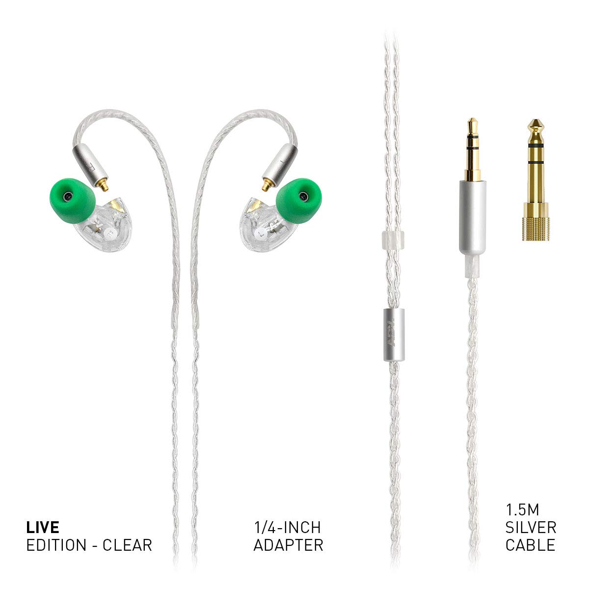 ADVANCED SOUND GROUP ADV. Model 3 Wired High-Resolution in-Ear Monitors/MMCX Detachable IEMs for Musicians [Live Edition] 6