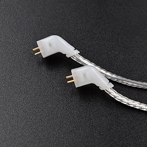 Stereo Audio Cable,KZ ZST Upgrade Silver Plated Replacement Earbuds Audio Cable,Silver 2