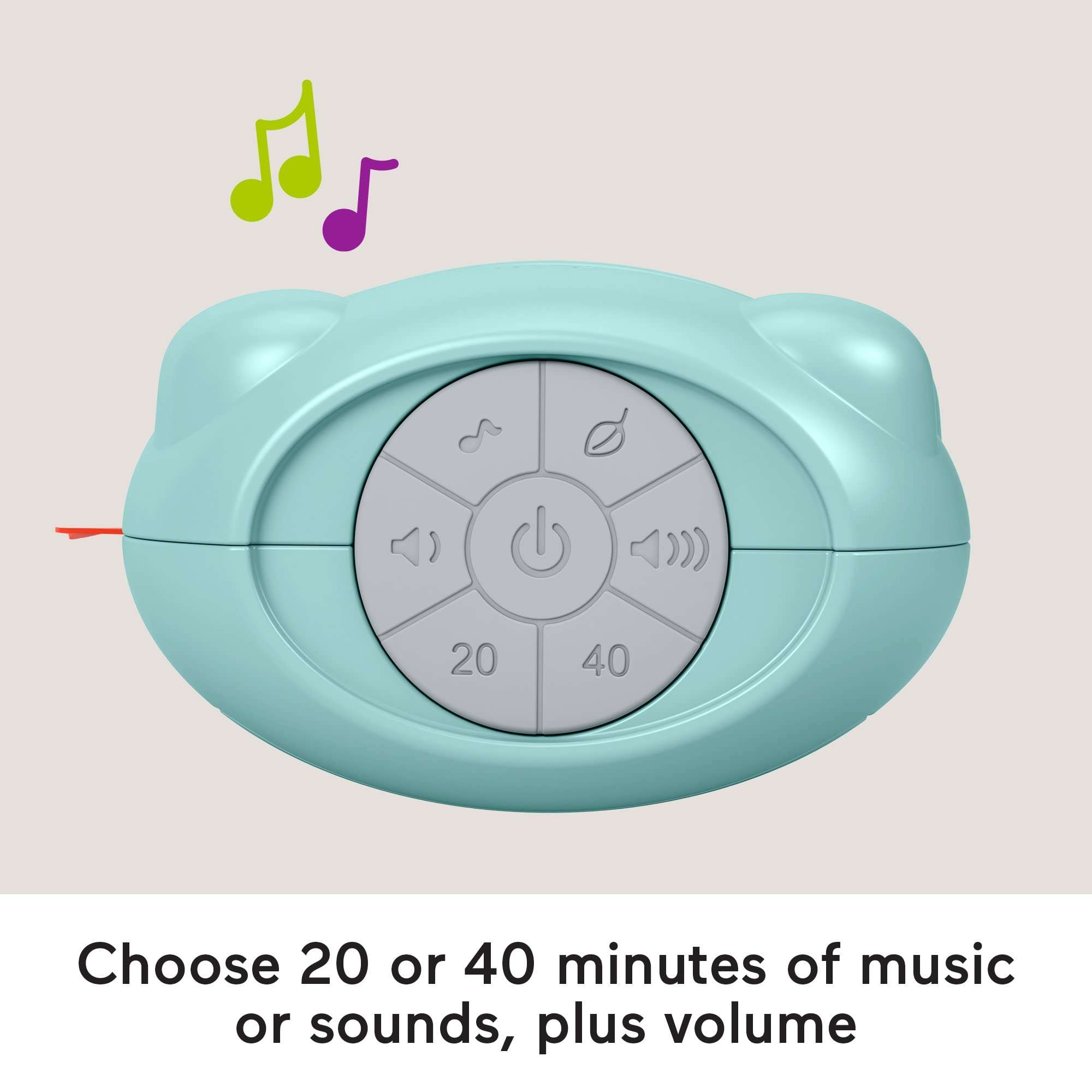 Fisher-Price Baby Toy Soothe & Go Succulent, Portable Sound Machine Soother with Music & Sounds for Travel Play Newborns Ages 0+ Months 4