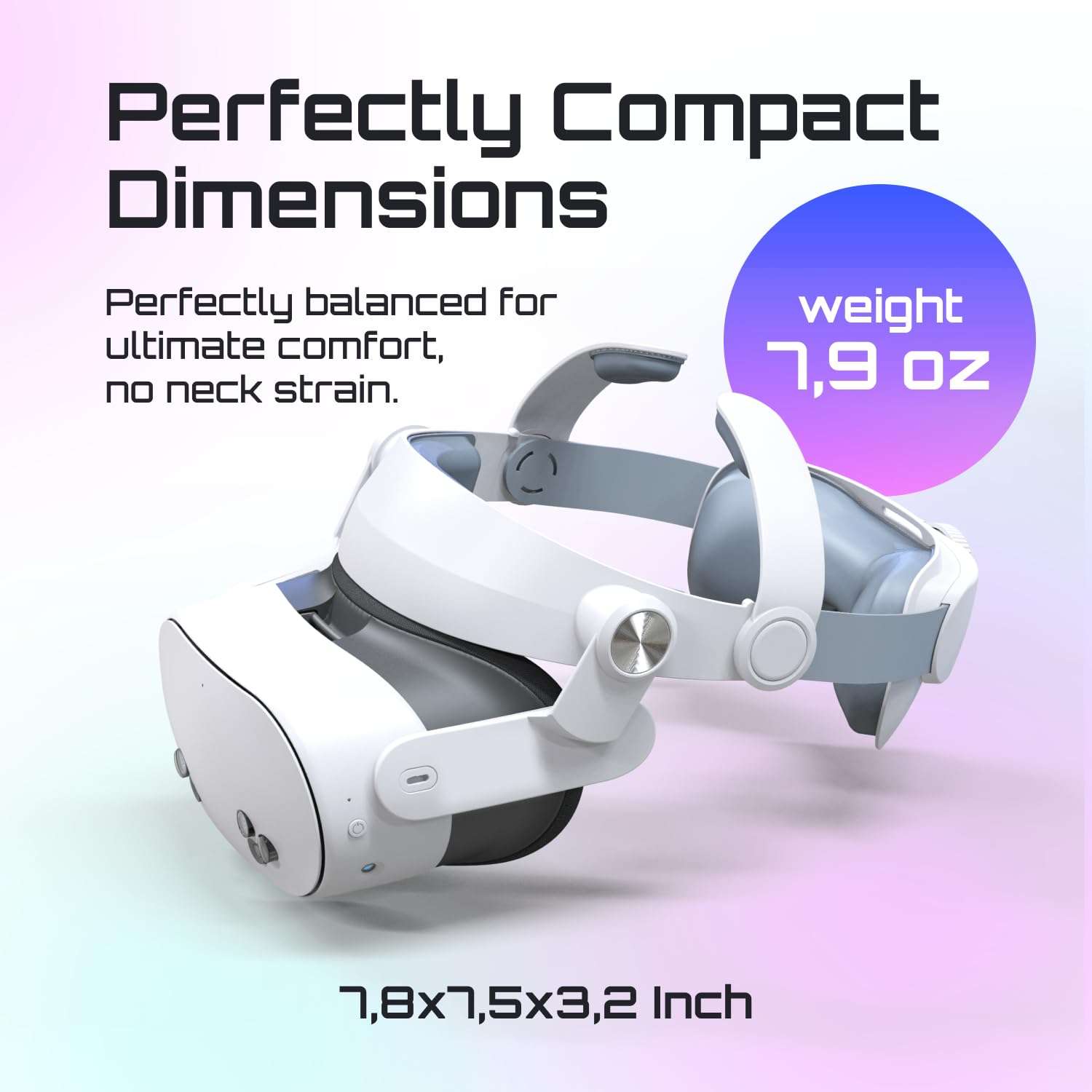 Comfort VR Headset Strap for Meta Quest 3 and Quest 3S Head Strap Accessories - Lightweight Comfort Head Strap for Long Sessions - Soft PU Leather Cushion 5