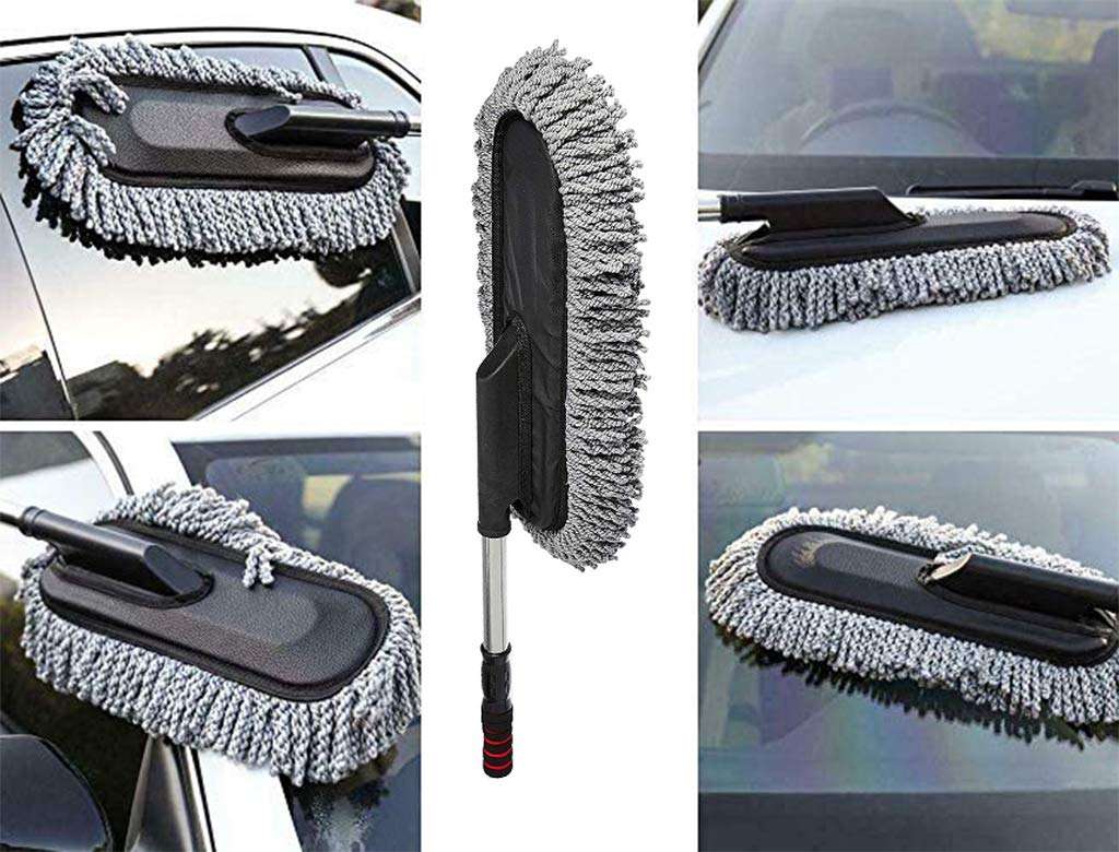 Selifaur Microfiber Flexible Duster Car Wash | Car Cleaning Accessories | Microfiber | Brushes | Dry/Wet Home, Kitchen, Office Cleaning Brush with Expandable Handle for C200 4