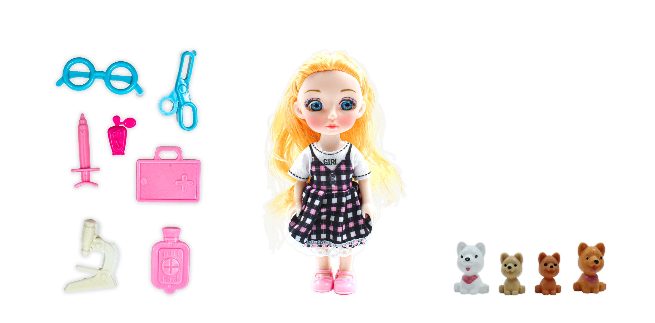 K. V. TOYS Alia Puppy Care Doll Set | Cute Puppy Theme with Accessories, Pretend Role playset with Medical equipments | Suitable for 3+ Years 1