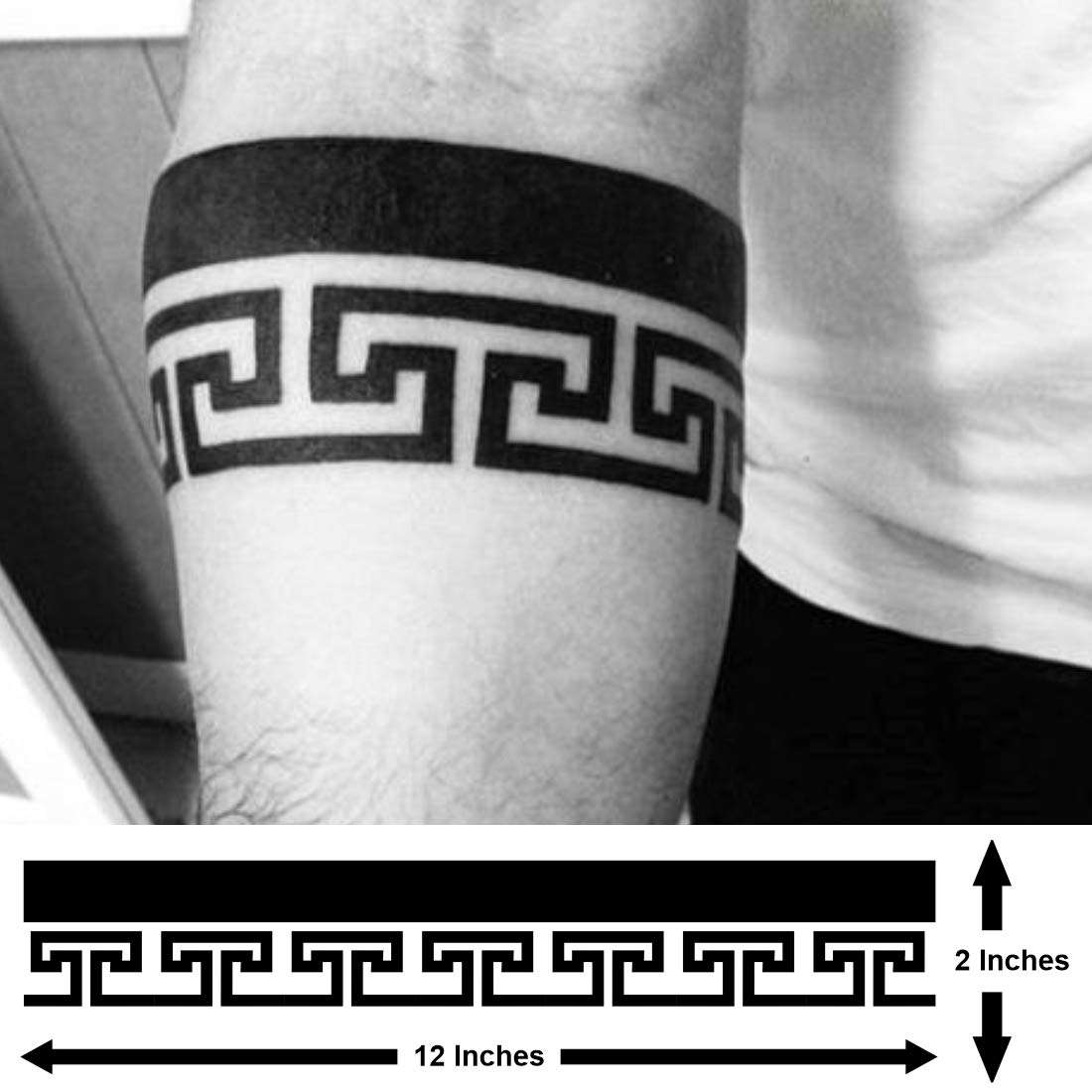 VOORKOMS Roman Forearm Hand Band Best Waterproof Men and Women Temporary Body Tattoo 3