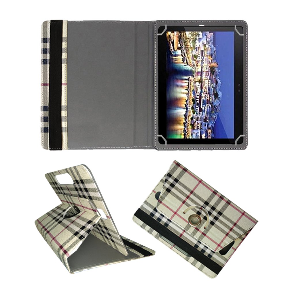 Fastway Rotating 360° Leather Flip Case Cover for iBall Slide 3G-1035Q-90 Tablet (8GB, WiFi, 3G, Voice Calling) 10" Cream 1