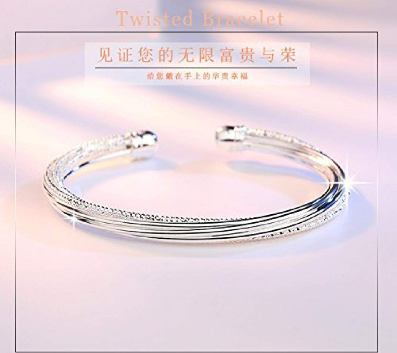 MYKI Shinny Sterling Silver Bracelet Kada for Women 4