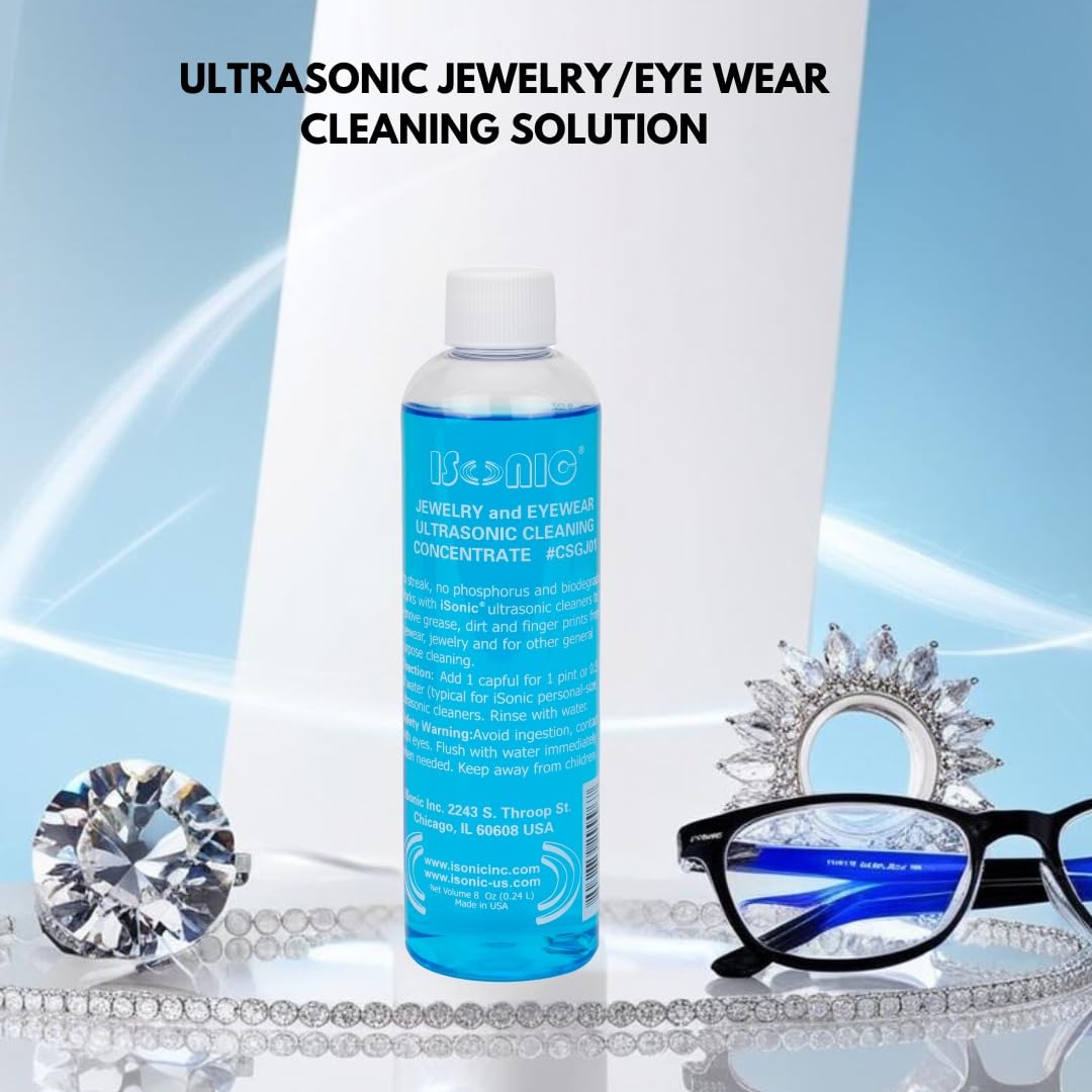 iSonic CSGJ01-8OZx1 Ultrasonic Jewelry/Eye Wear Cleaning Solution Concentrate,Blue 3