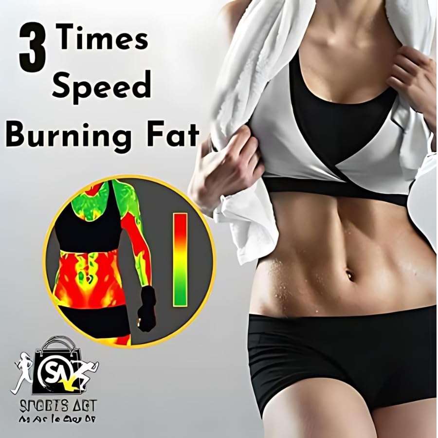 Sonajuri Arts Sweat Slim Belt & Wrist Support Band Combo Abs Exercise Equipment for Home Gym Core Abdominal Fitness Gym Accessories for Men & Women Black 4