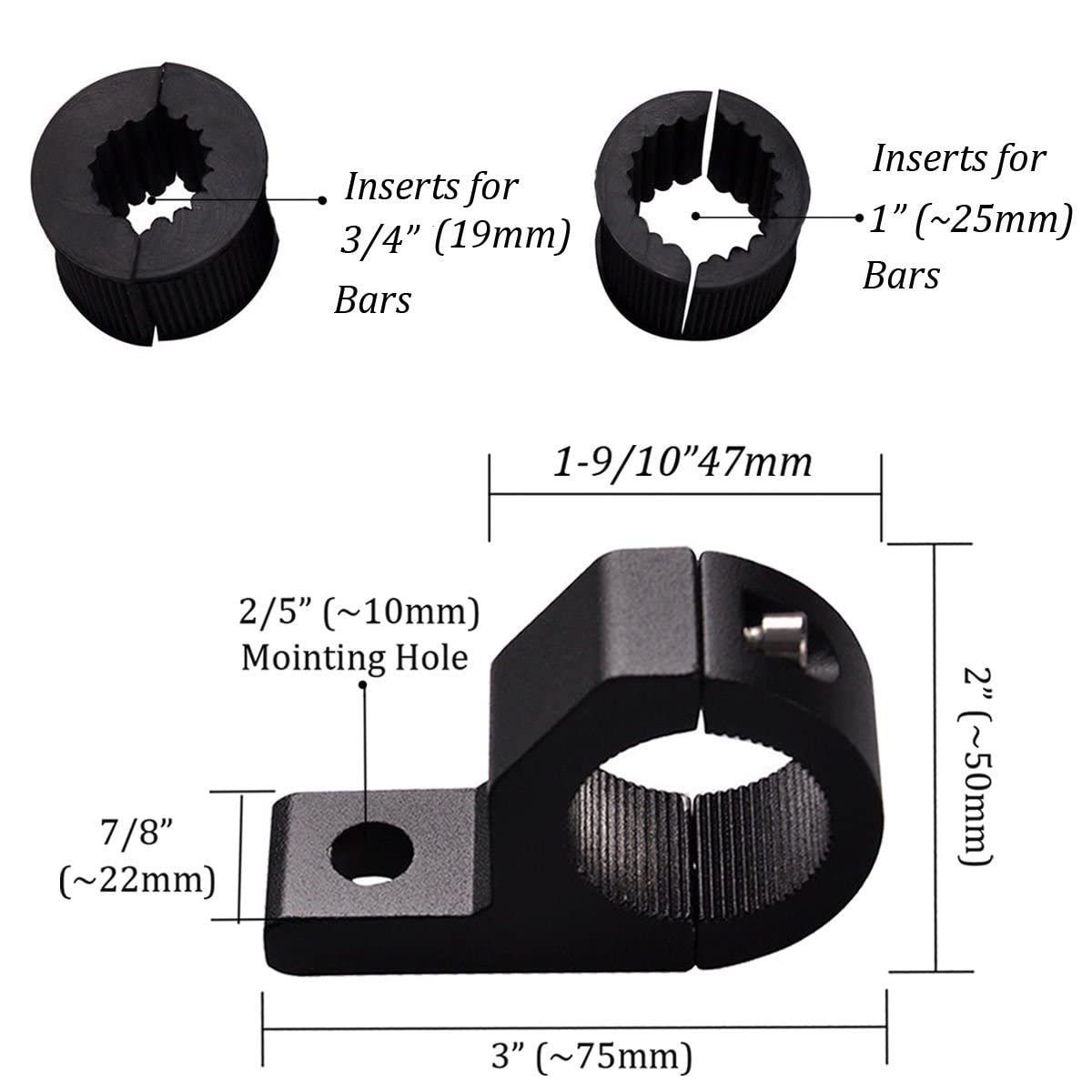 AOW ATTRACTIVE OFFER WORLD Fog Lamp Clamp (Pack of 2) T-2 Universal for All Royals Enfiield 3