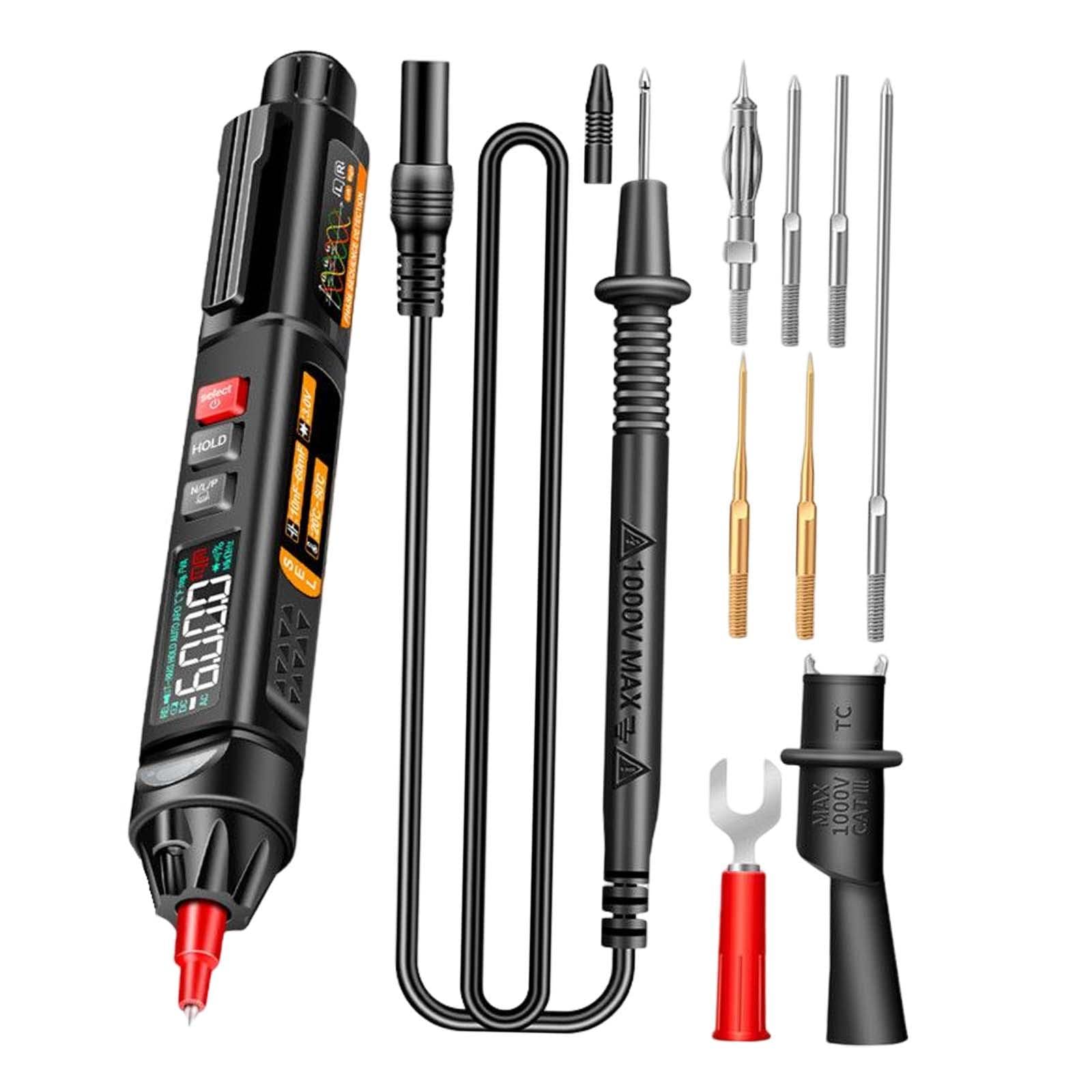 Generic Multimeter Tester Voice Broadcast DC Smart Digital Intelligent Professional 6000 Counts Meter Pen Capacitance Tester Tool, A3009 Upgraded