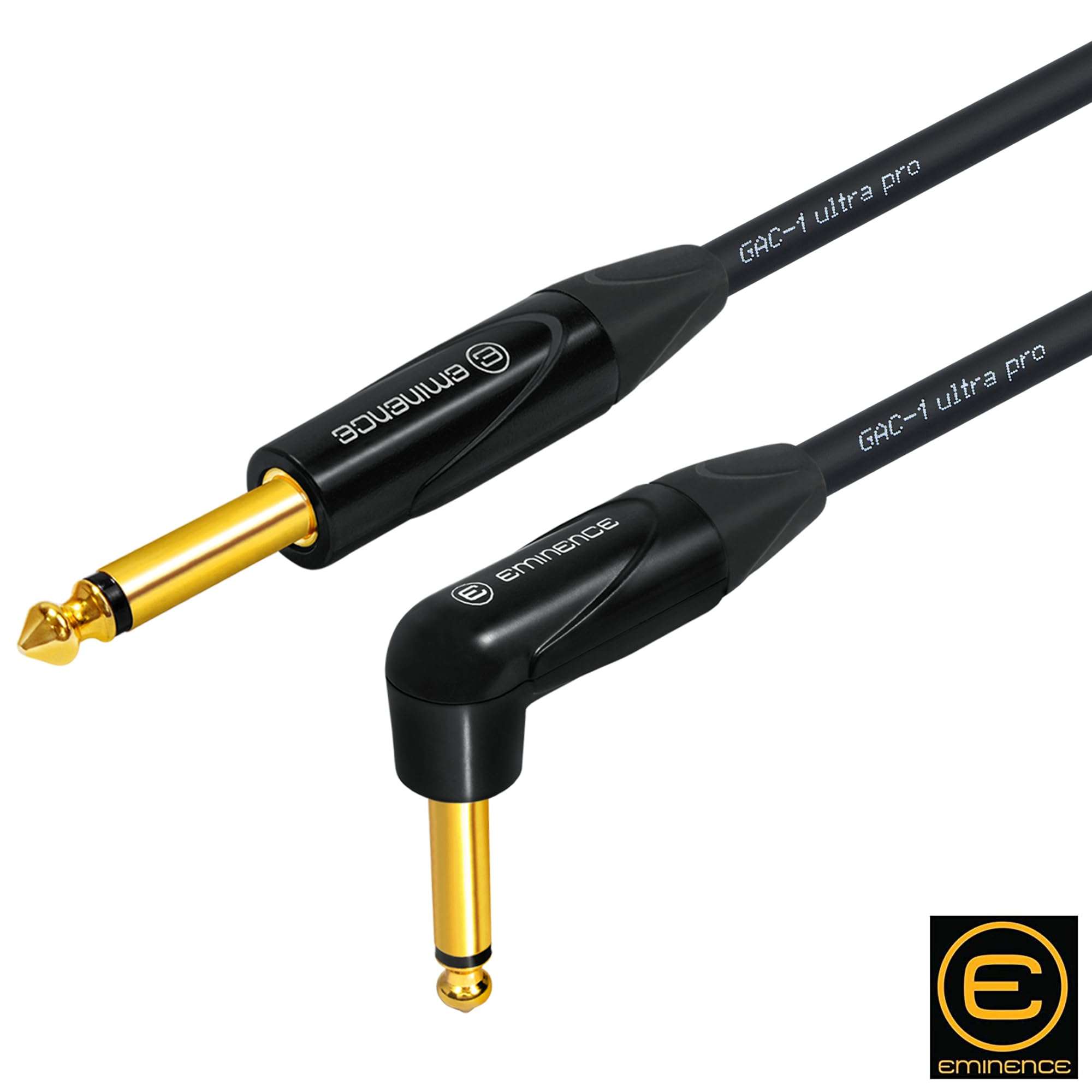 15 Foot - Gotham GAC-1 Ultra Pro - Premium, Low-Capacitance Guitar Bass Instrument Cable - with Straight to Angled 1/4 Inch Eminence Gold Plated Connectors 6