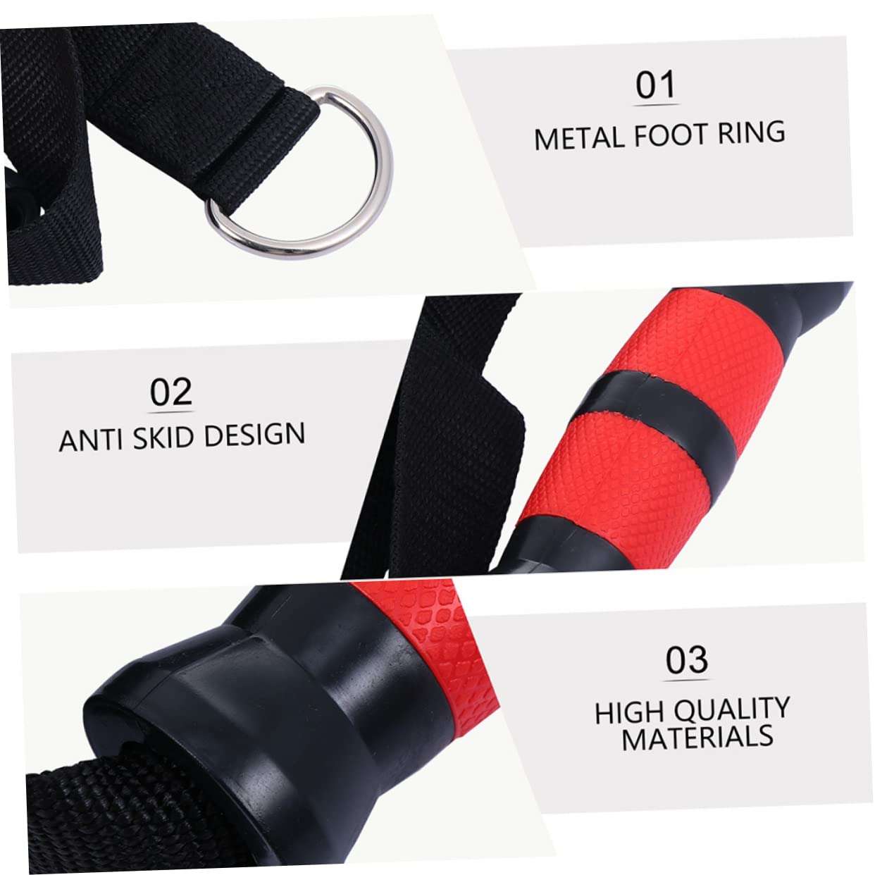 BESPORTBLE 2pcs Exercise Bands Resistance Fitness Handle Home Resistance Band Cable Machine Attachment Workout Strap 5