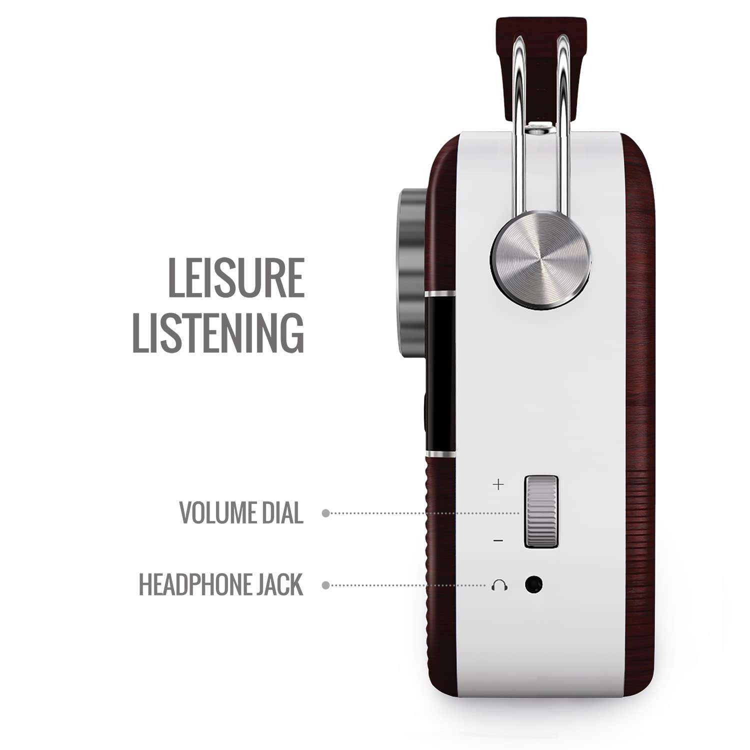 Saregama Carvaan Telugu - Portable Music Player with 5000 Preloaded Songs, FM/BT/AUX (Cherrywood Red) 6