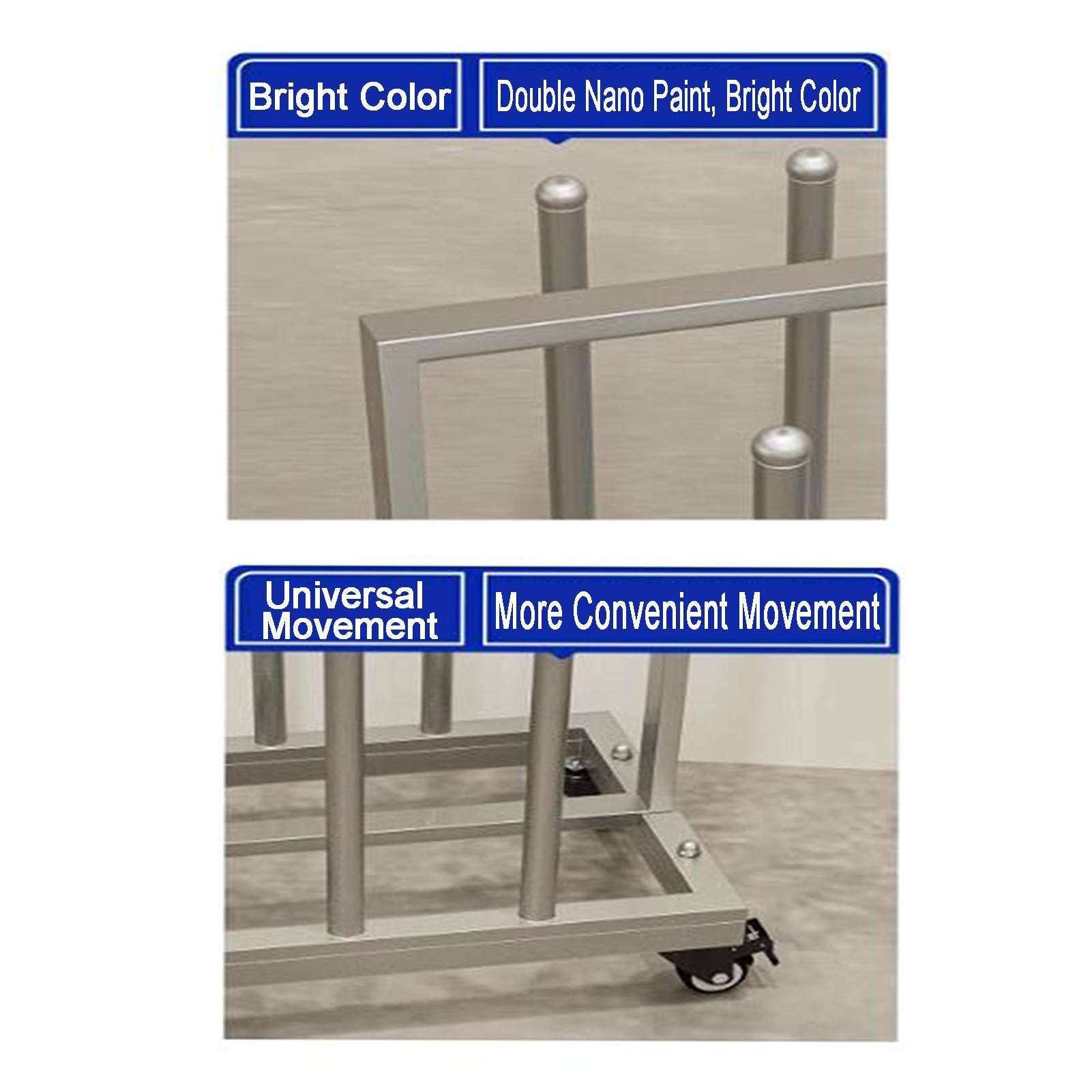 Clothes Hanger Stacker,Hanger Storage Cart,Floor-Standing Movable Clothes Hanger Storage Rack,for Clothing Stores,Laundry Rooms,Closets(Gold,35x30x100cm) 5