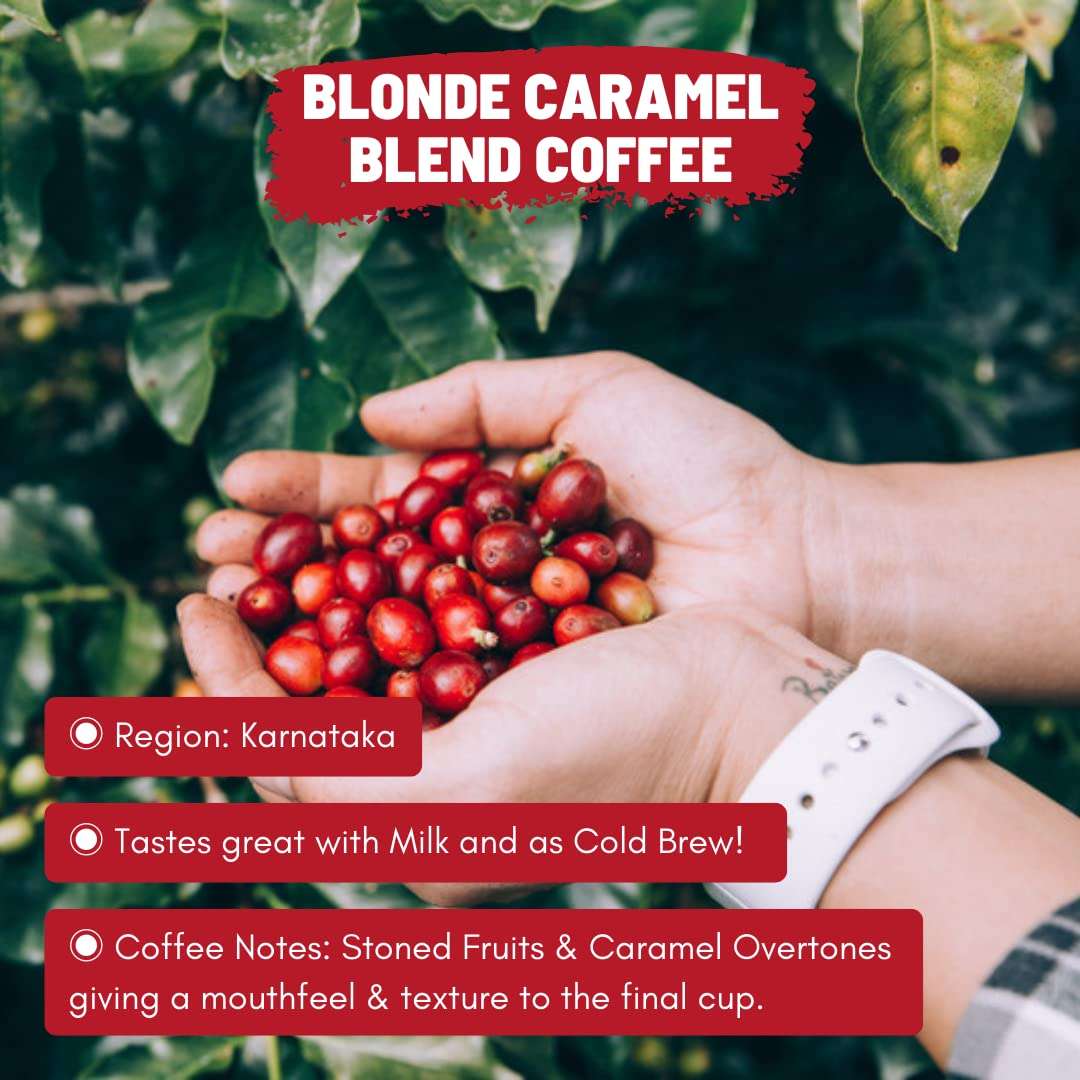 Toffee Coffee Roasters | Blonde Caramel Coffee | Speciality Blend | 100% Arabica | Medium Roast | Coffee Notes: Stoned Fruits & Caramel | Grind: Hario V60| Freshly Roasted | 500 gms 5