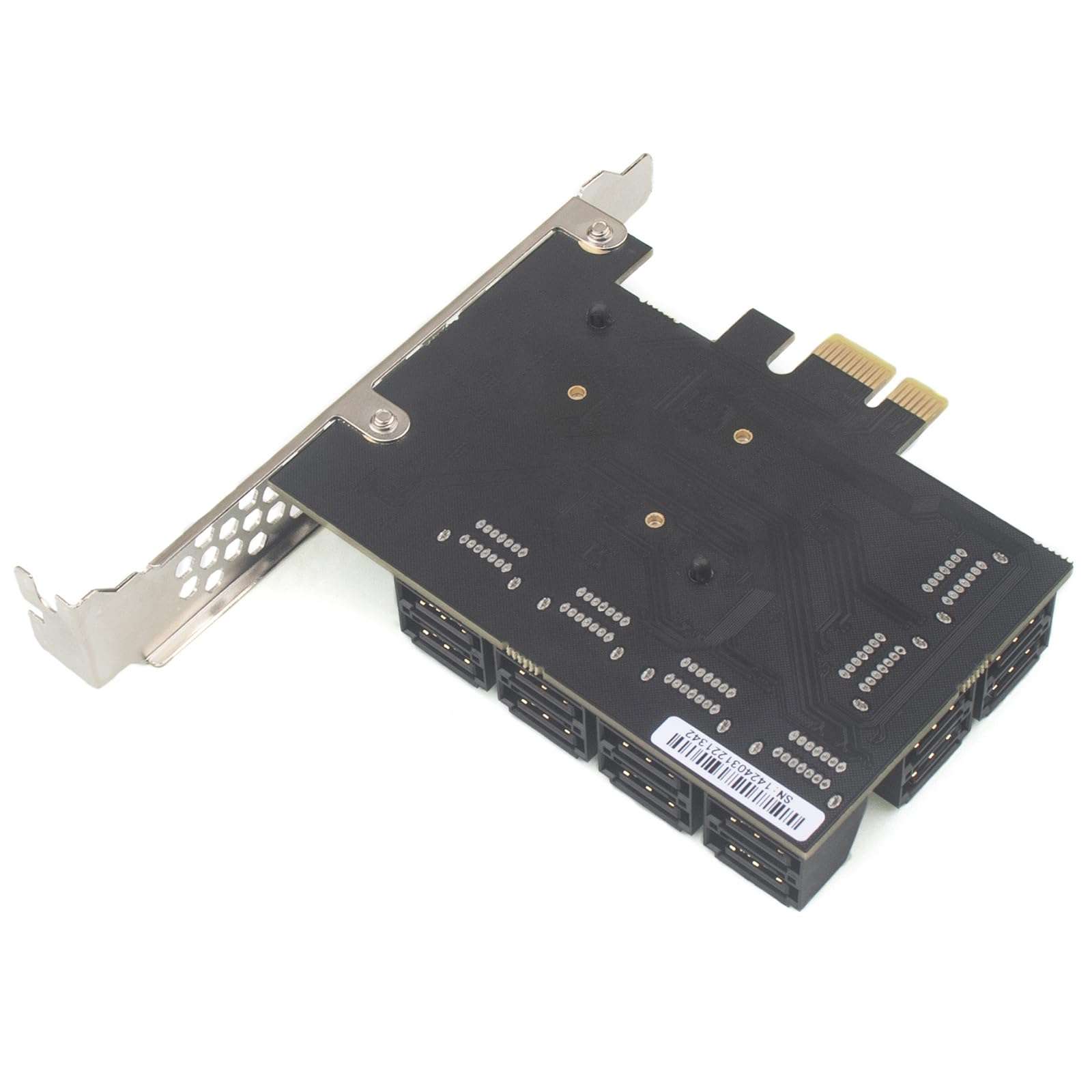 12-Port PCIe SATA Expansion Card with SATA Cables and 1:5 SATA Splitter Power Cable - Compatible with Windows, Linux, Mac OS, NAS 6