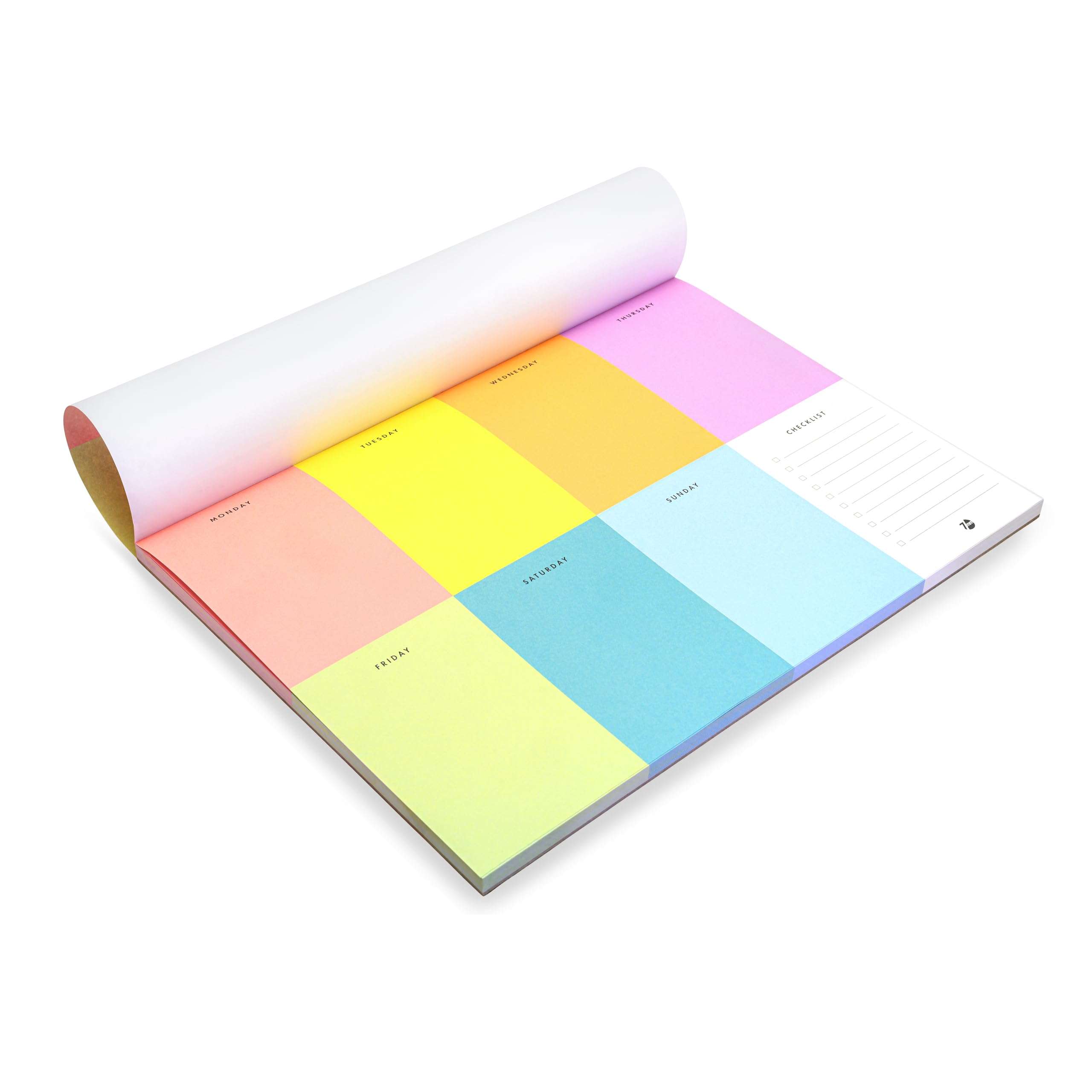 7mm Between the Lines Colourblock Weekly Desk Pad, 60 Tear Off Sheets Each, Printed Hardbound Notepad, 21 x 29.5 cms, Multicolor 5