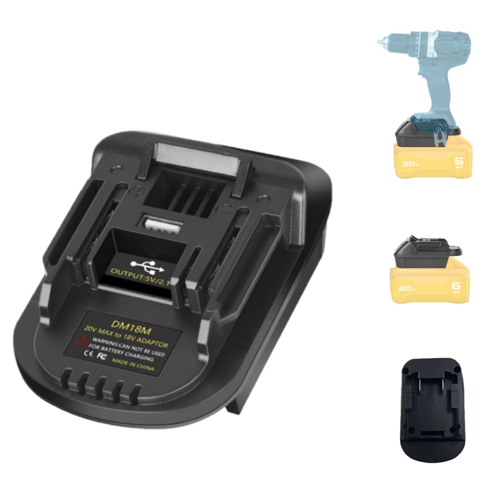 for DeWalt 20V to for Makita 18V Battery Adapter (for DeWalt Battery to for Makita Tools) 1
