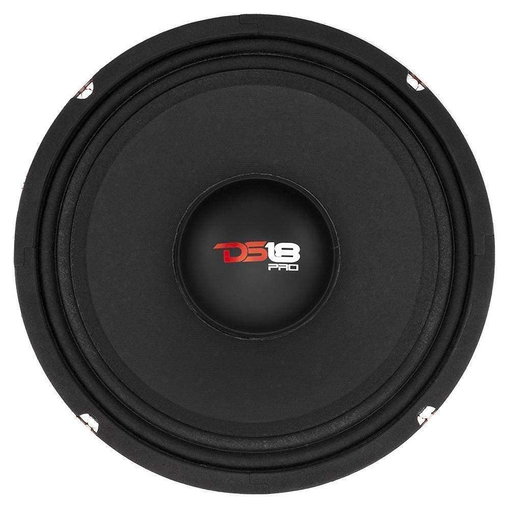 DS18 PRO-X10.4M Loudspeaker - 10", Midrange, Red Steel Basket, 600W Max, 300W RMS, 4 Ohms - Premium Quality Audio Door Speakers for Car or Truck Stereo Sound System (1 Speaker) 4
