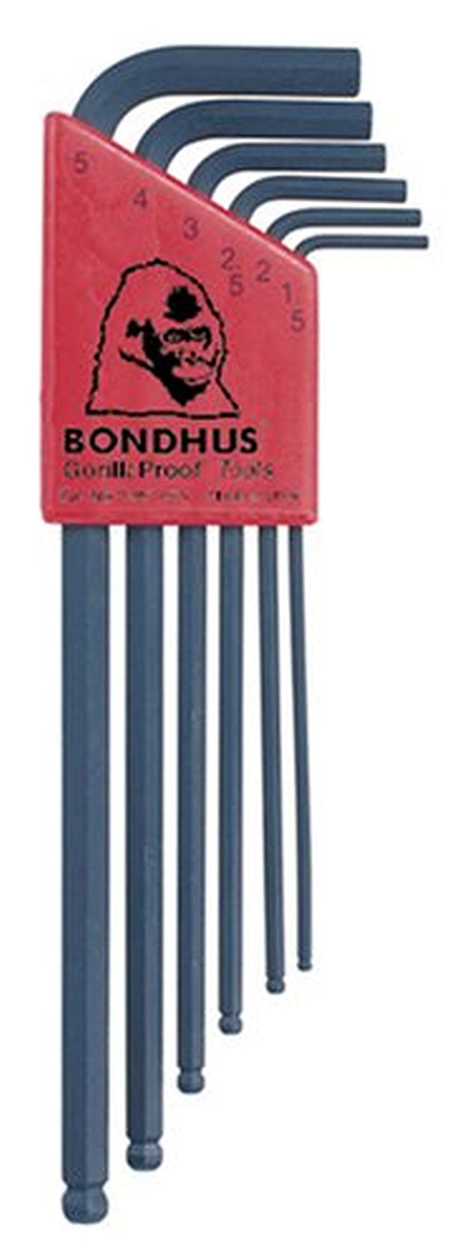Bondhus 10946 Set of 6 Balldriver L-Wrenches, Sizes 1.5-5mm 2