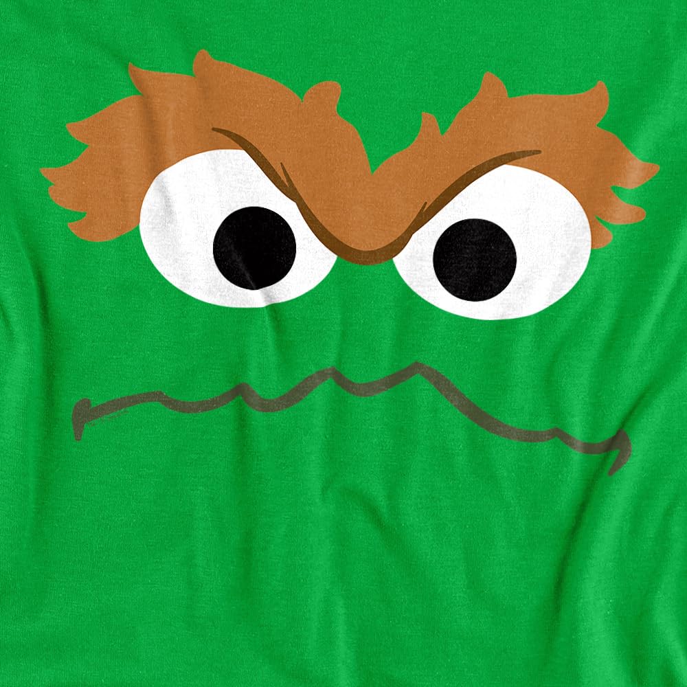 Toddler Oscar The Grouch Face Sesame Street T Shirt, Size 3T Green 2
